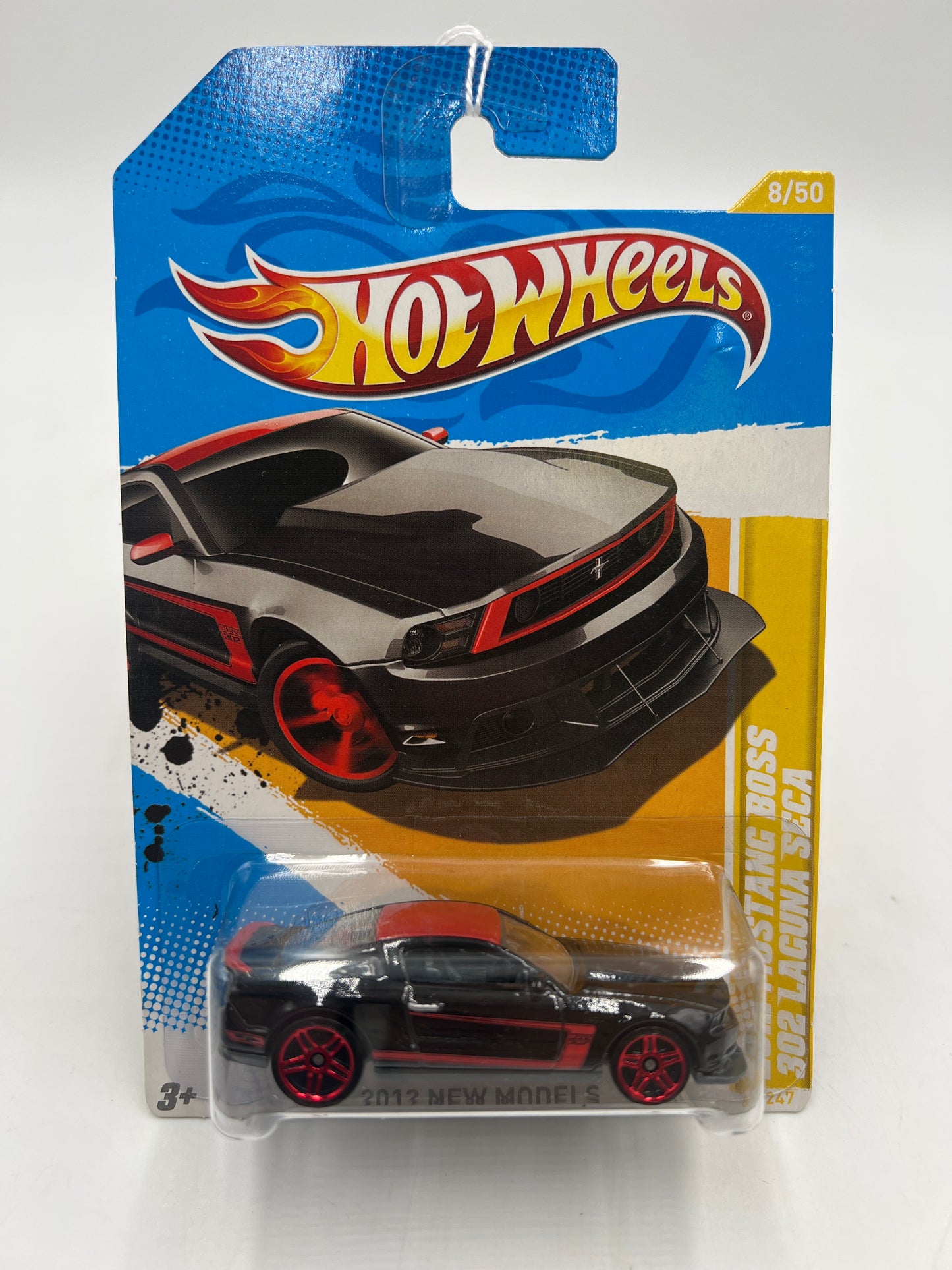 2012 Hot Wheels New Models #8 2012 Mustang Boss 302 Laguna Seca Black 31C