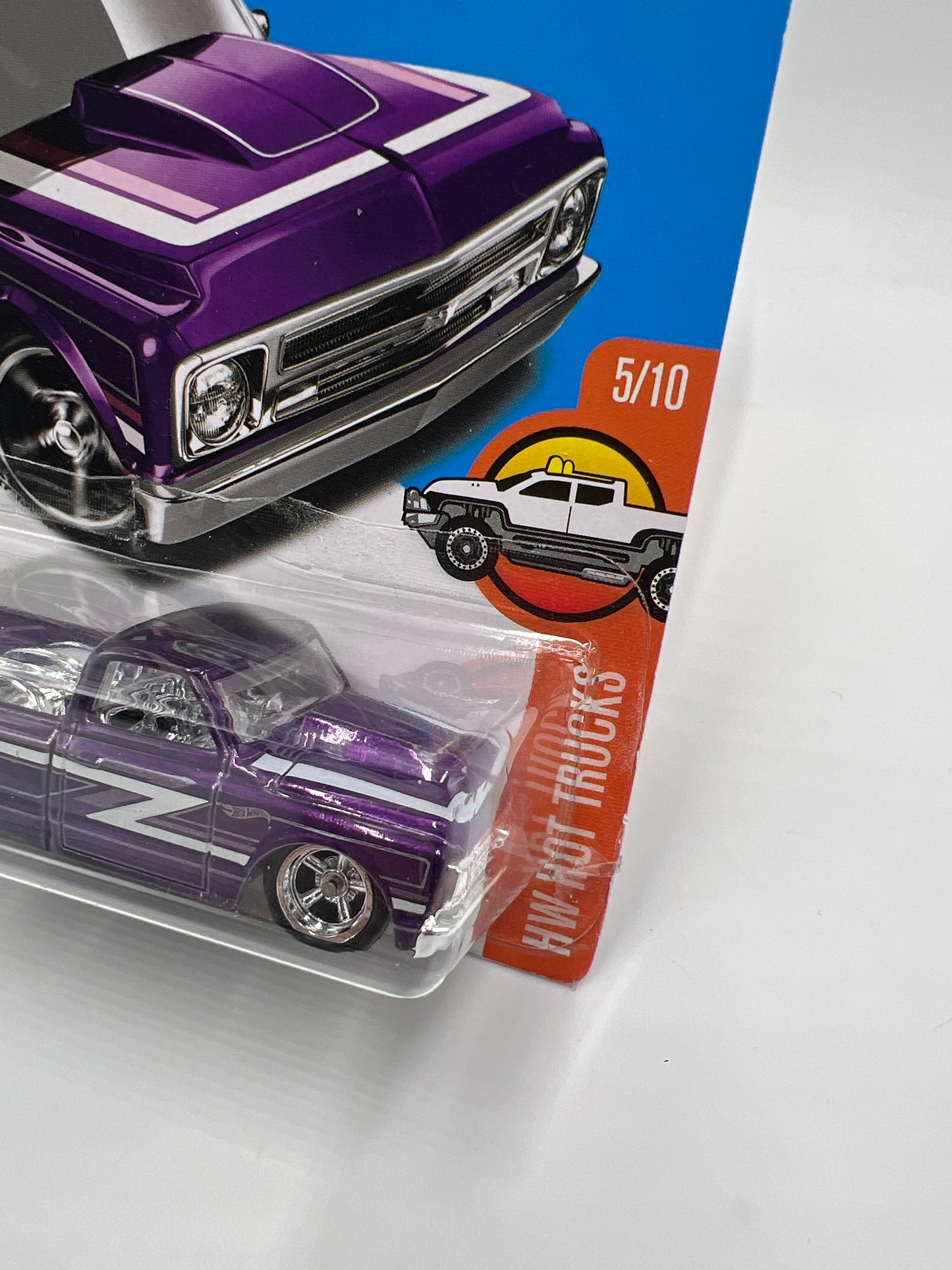 2017 Hot Wheels Super Treasure Hunt 67 Chevy C10 Purple W/Protector