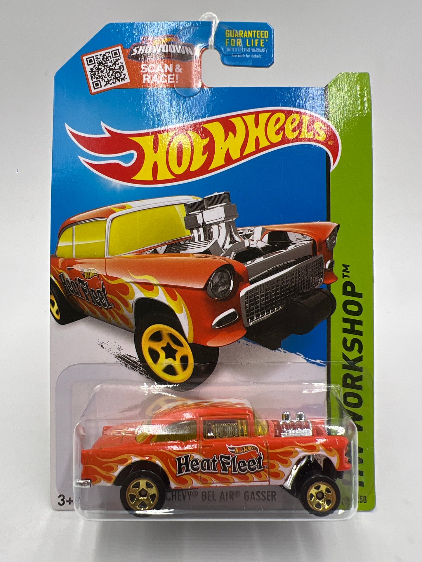 2015 Hot Wheels Workshop #207 55 Chevy Bel Air Gasser Orange 11D