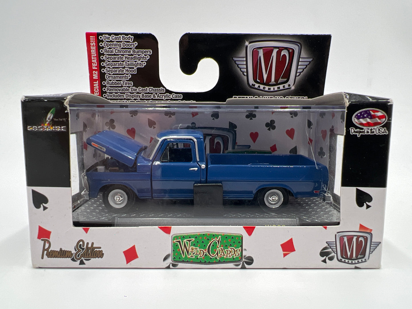 M2 Machines Wild-Cards 1969 Ford F-100 Truck Australian Model Blue WC08