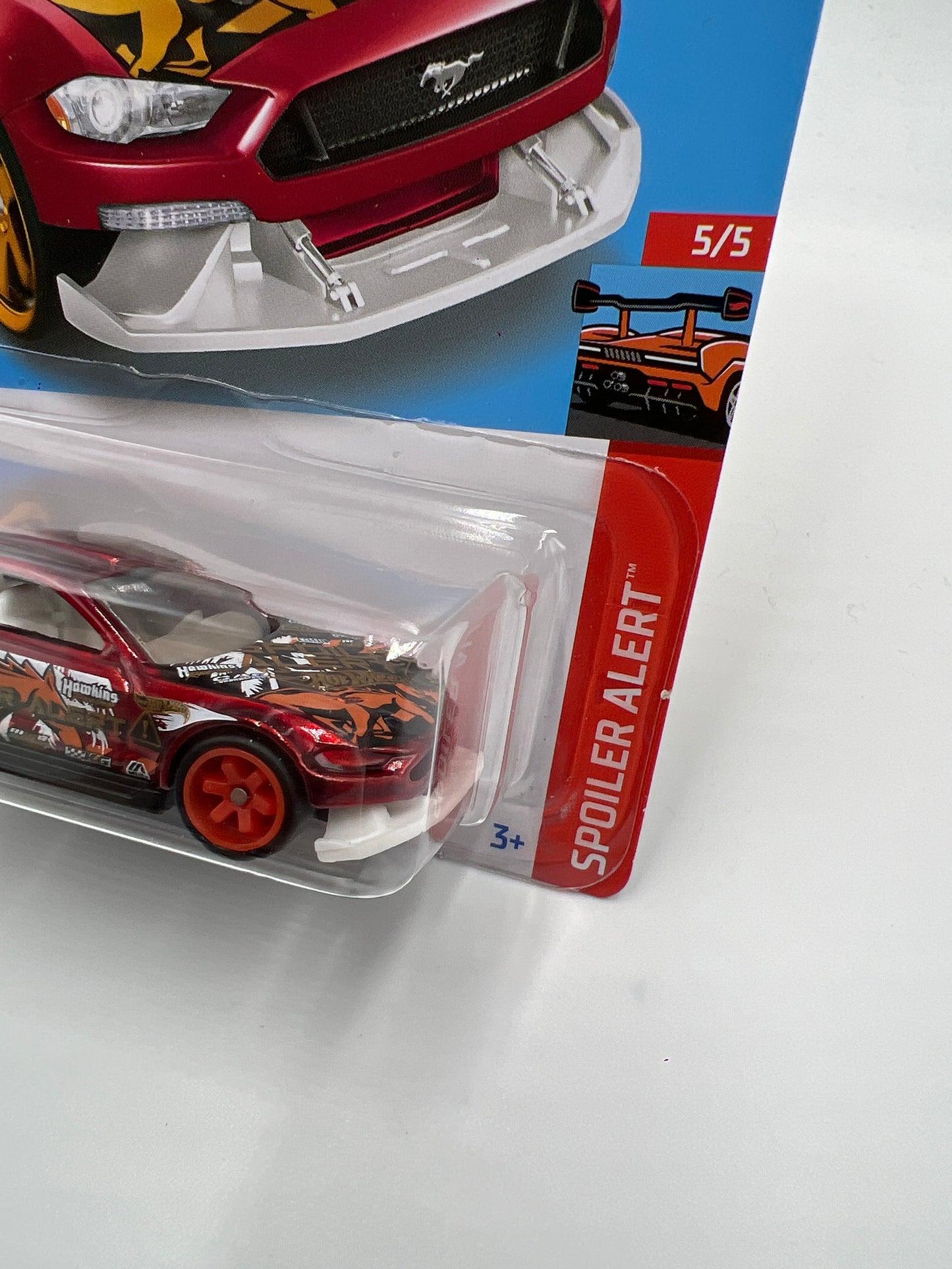 2022 Hot Wheels Super Treasure Hunt Custom #175 18 Ford Mustang GT Red W/Protector
