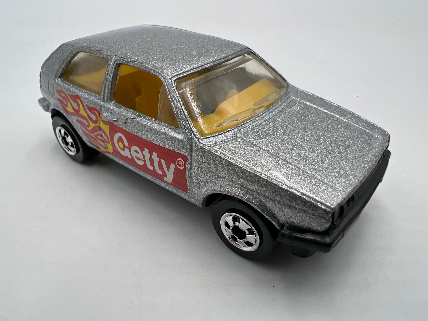 Hot Wheels 1991 Getty Promo Volkswagen Golf Silver Loose