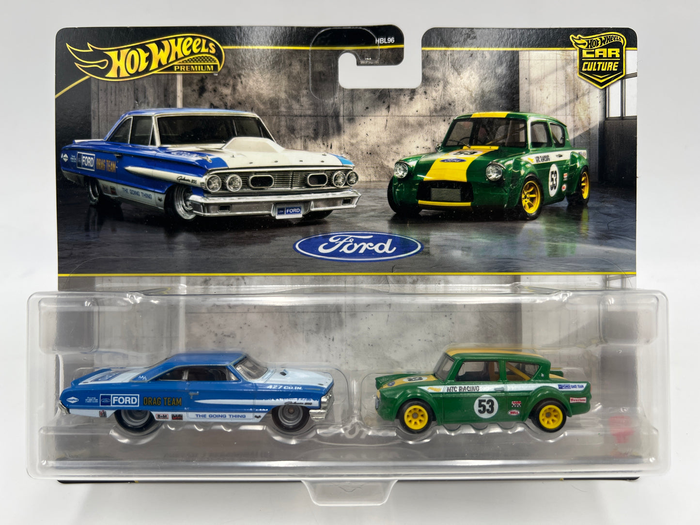Hot Wheels Premium Target 2 Pack Custom 64 Galaxie 500 & 67 Ford Anglia Racer 282H