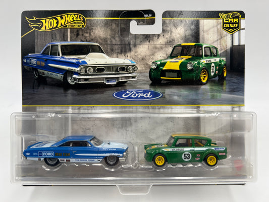 Hot Wheels Premium Target 2 Pack Custom 64 Galaxie 500 & 67 Ford Anglia Racer 282H