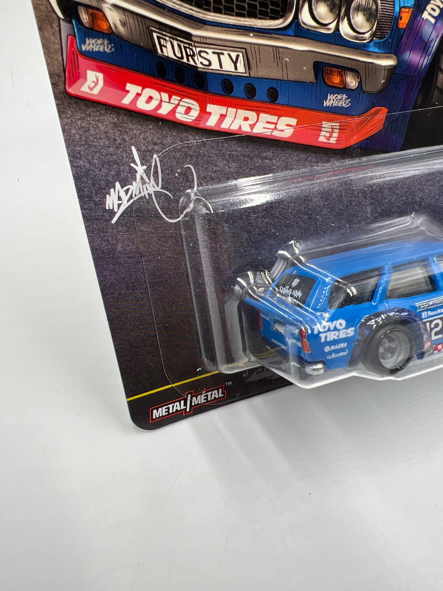 2025 Hot Wheels Premium Ronin Run II #3 Mad Mike Mazda RX-3 Wagon Blue 259i