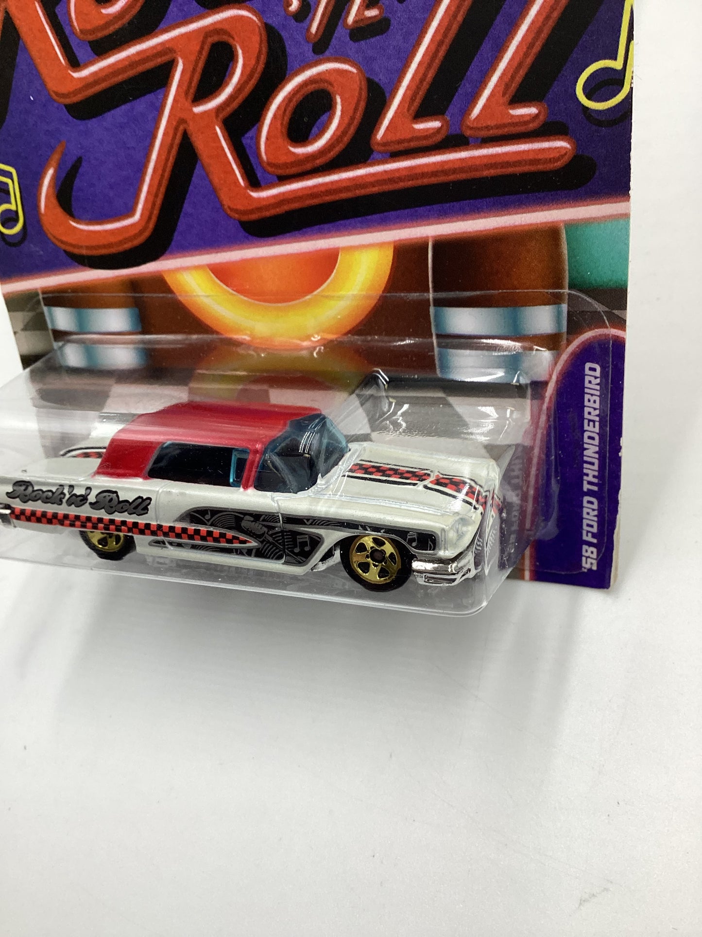 Hot wheels Jukebox Rock N Roll #12 58 Ford Thunderbird White 160J