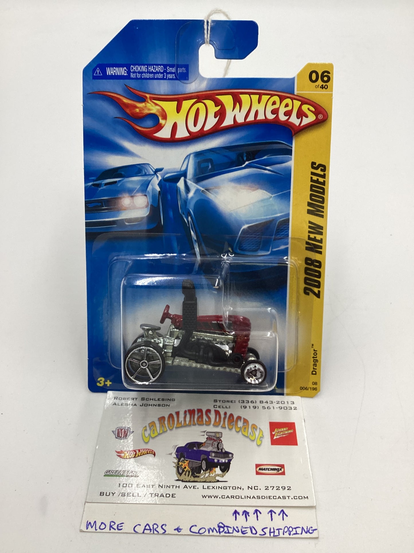 2008 Hot Wheels New Models #6 Dragtor Red BB3