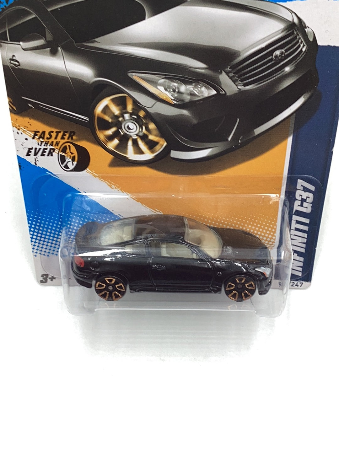 2012 Hot Wheels #94 Infiniti G37 Faster than ever FTE2s Black with protector