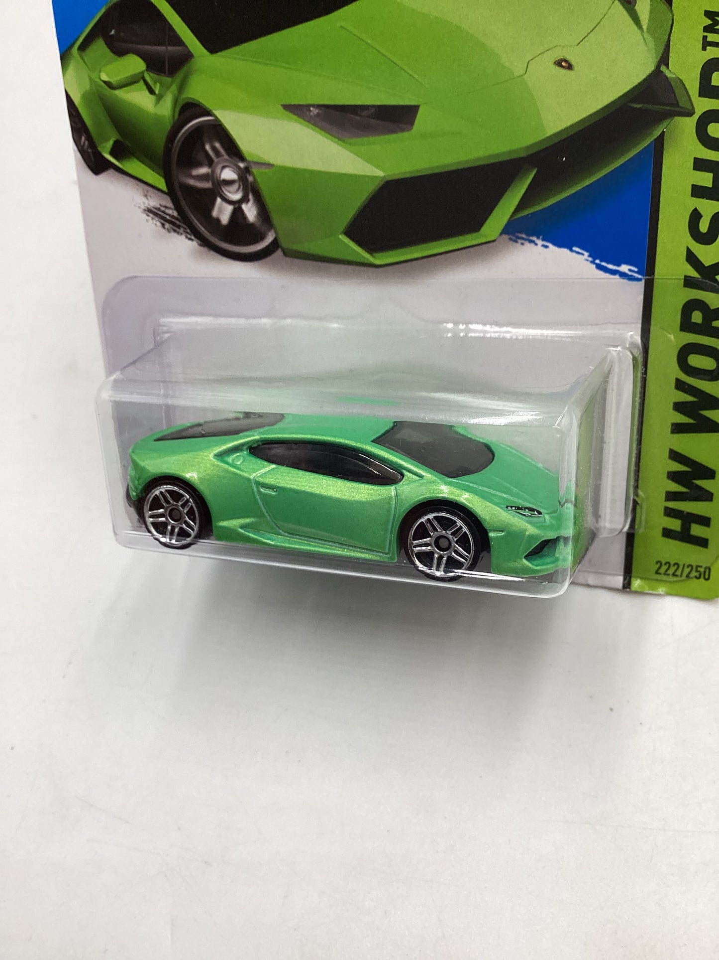 2015 Hot Wheels Workshop #222 *Veins on back* Lamborghini Huracan LP 610-4 Green 101C