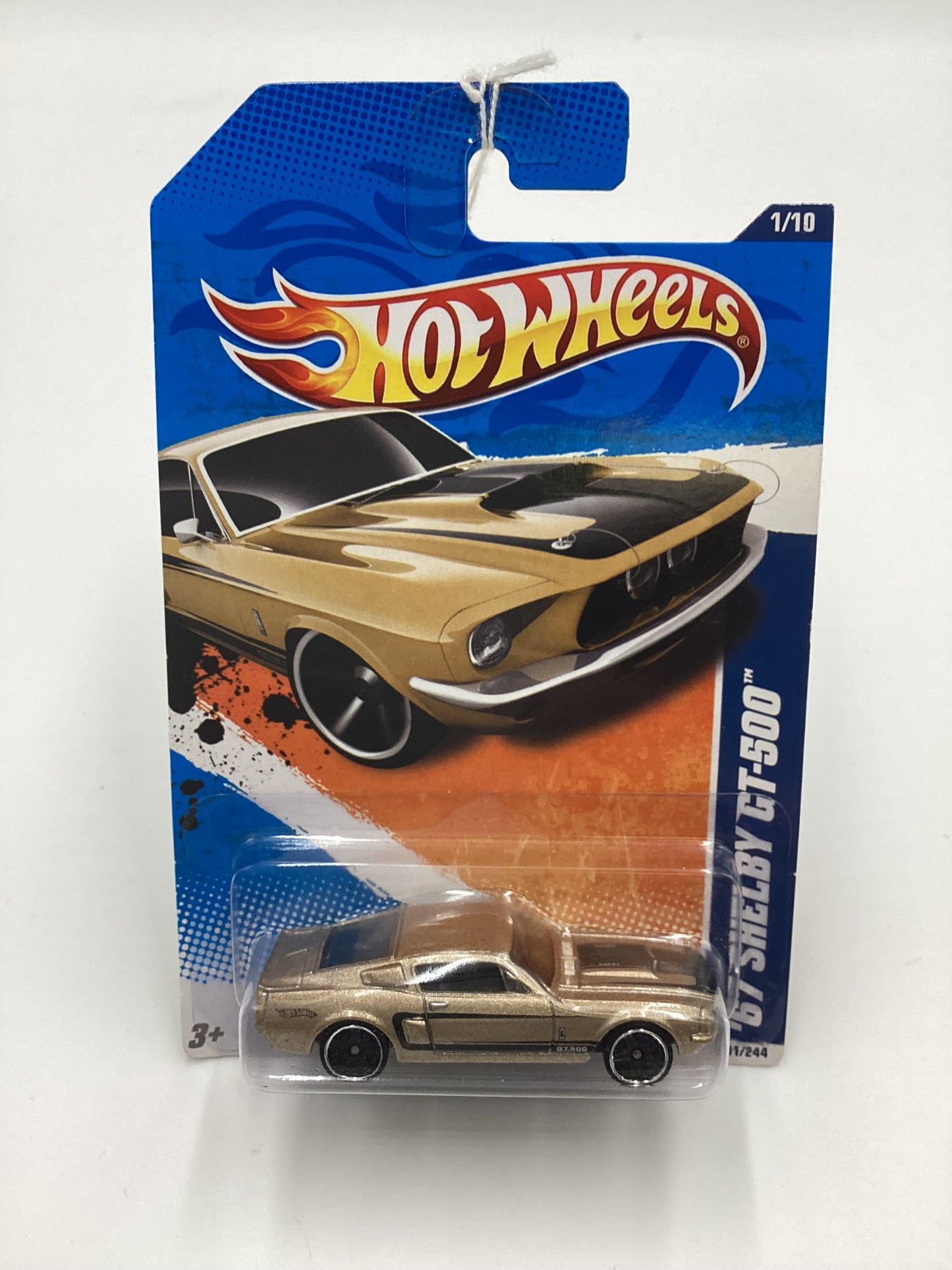 2011 Hot Wheels #101 69 Shelby GT-500 Gold 28C