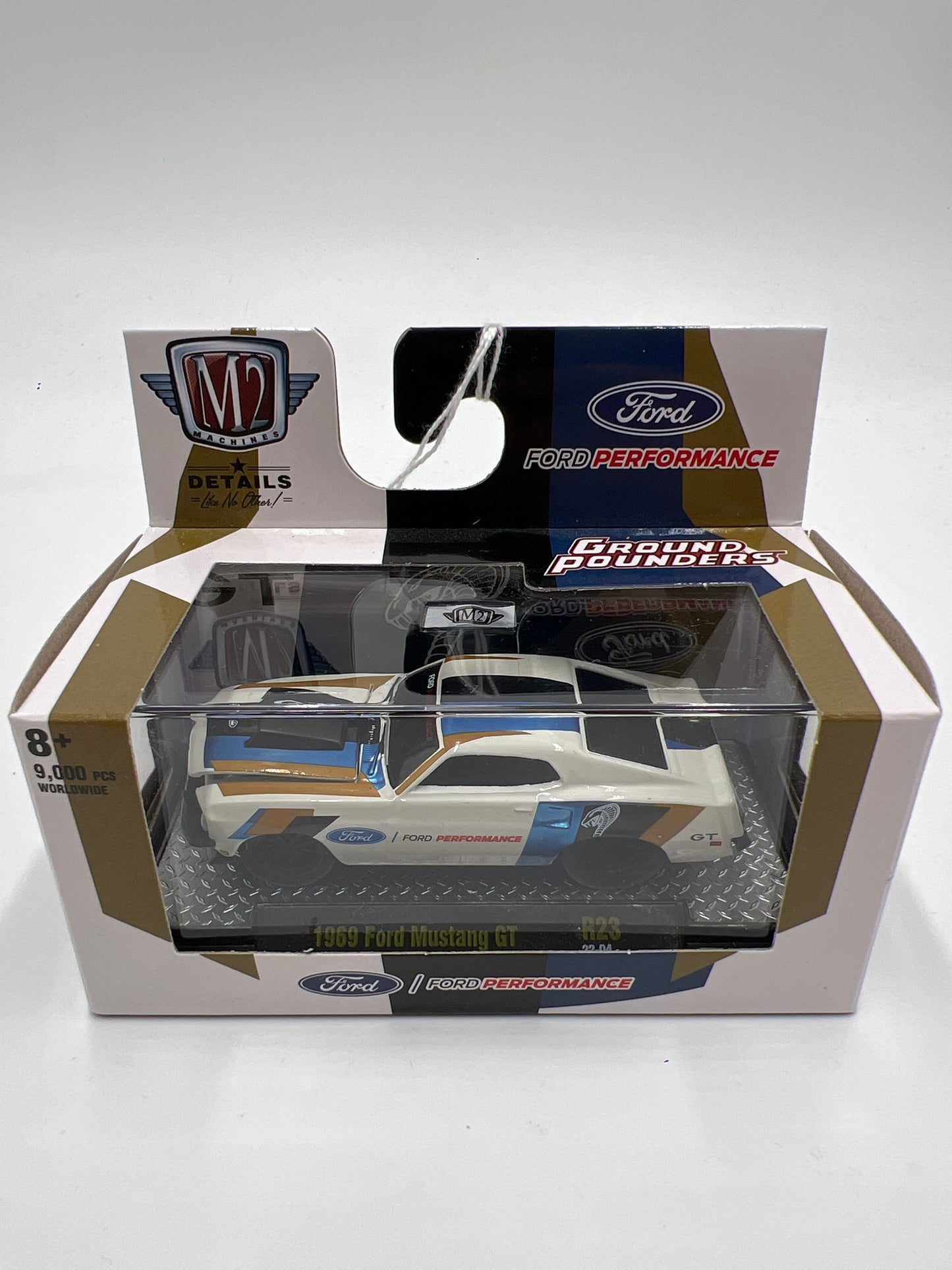 M2 Machines Ground Pounders 1969 Ford Mustang GT White R23