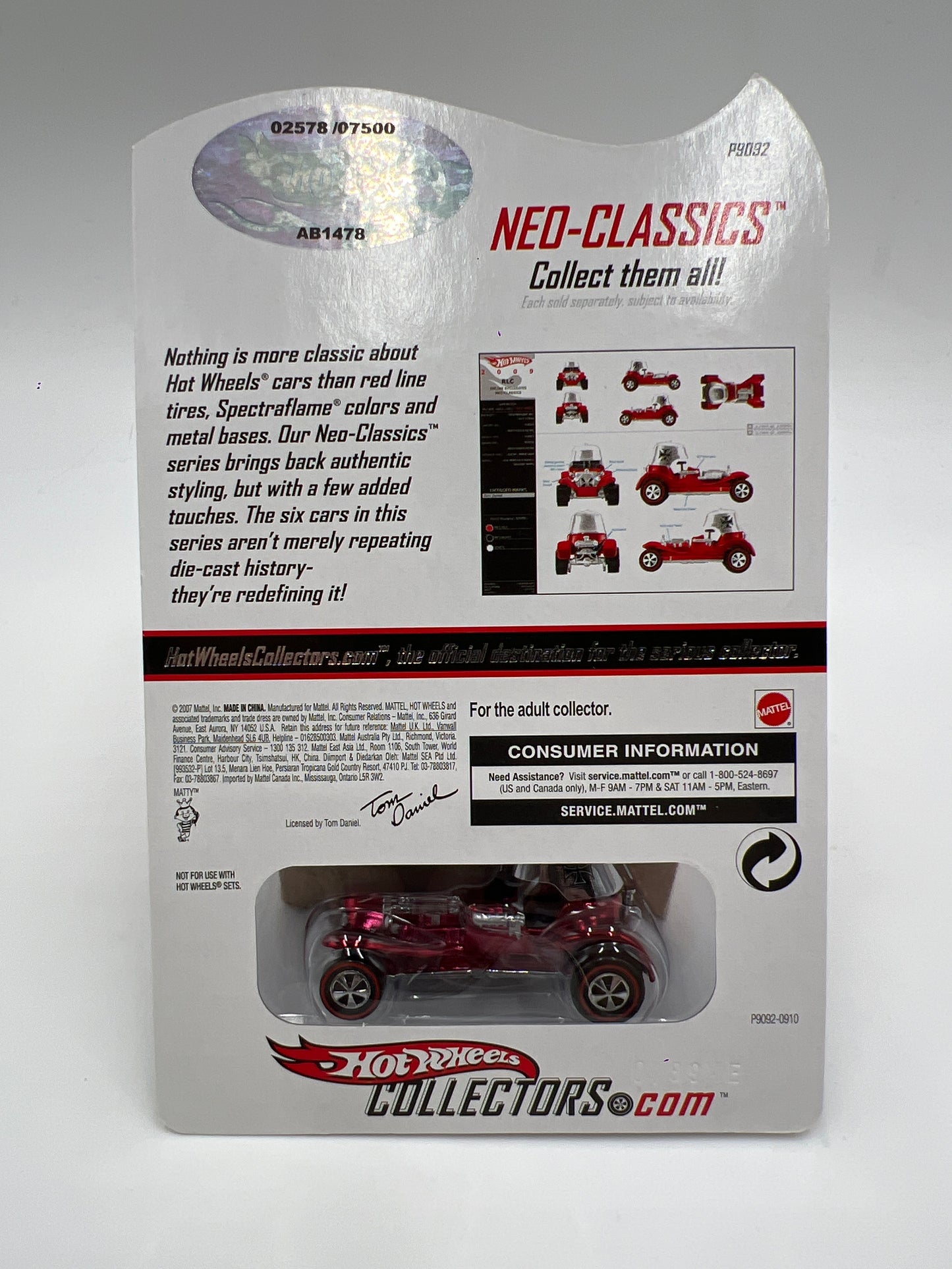 Hot Wheels RLC Neo-Classics Series 8 #2 2578/7500 Red Baron W/Protector