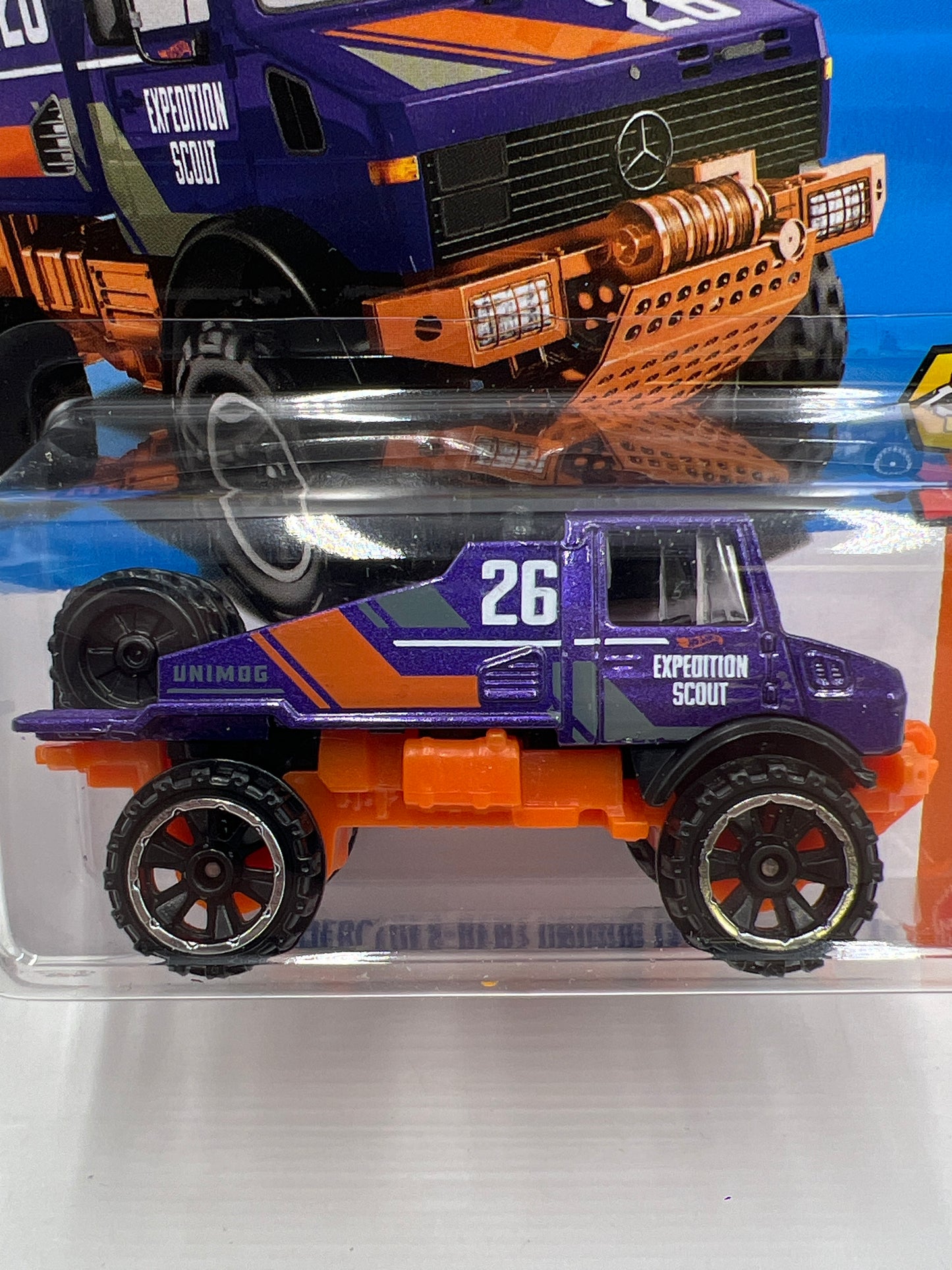 2026 Hot Wheels C Case Truckin Along #64 Mercedes-Benz Unimog 1300L Purple