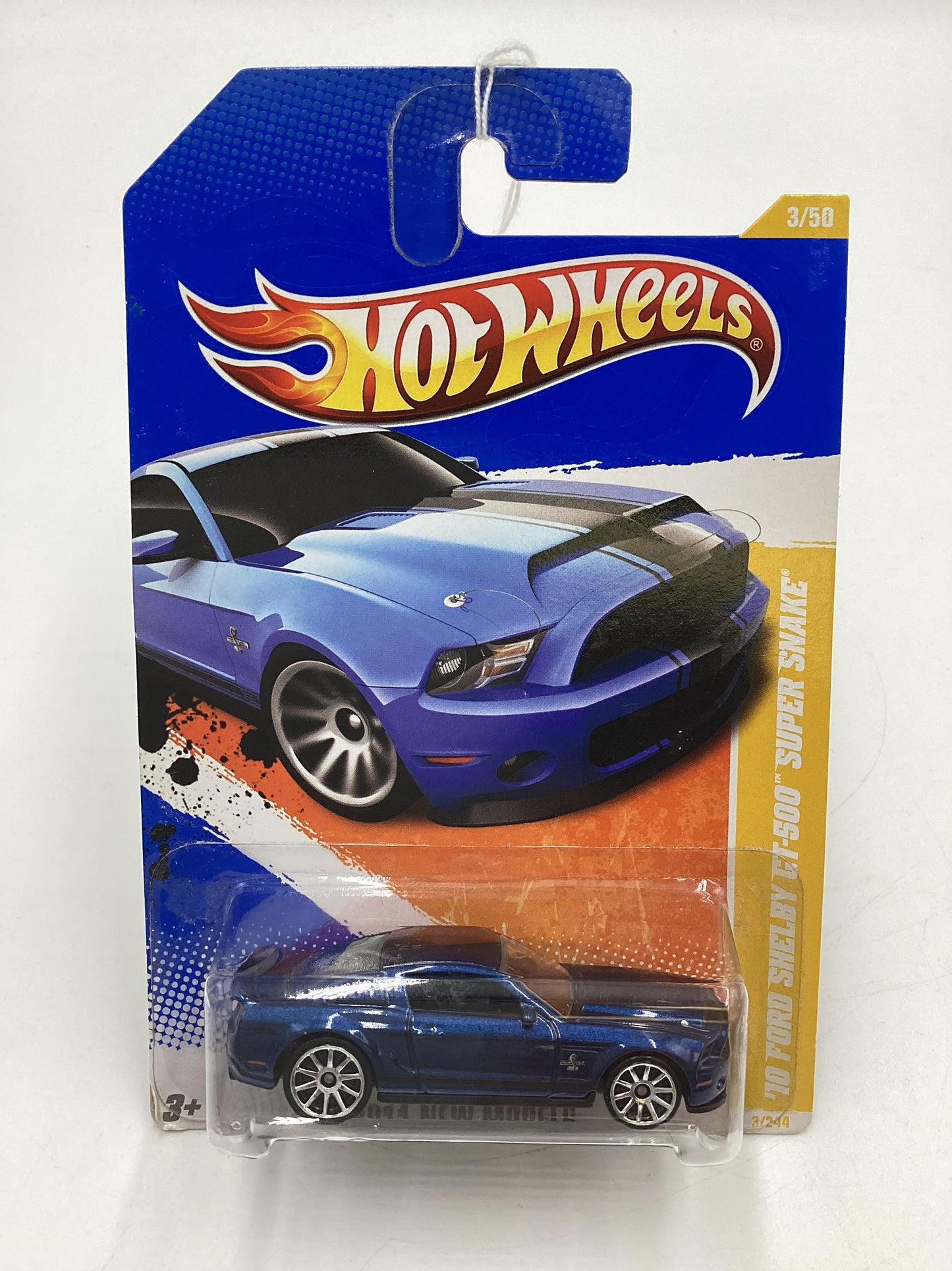 2011 Hot Wheels #3 10 Ford Shelby GT-500 Super Snake Blue 25H