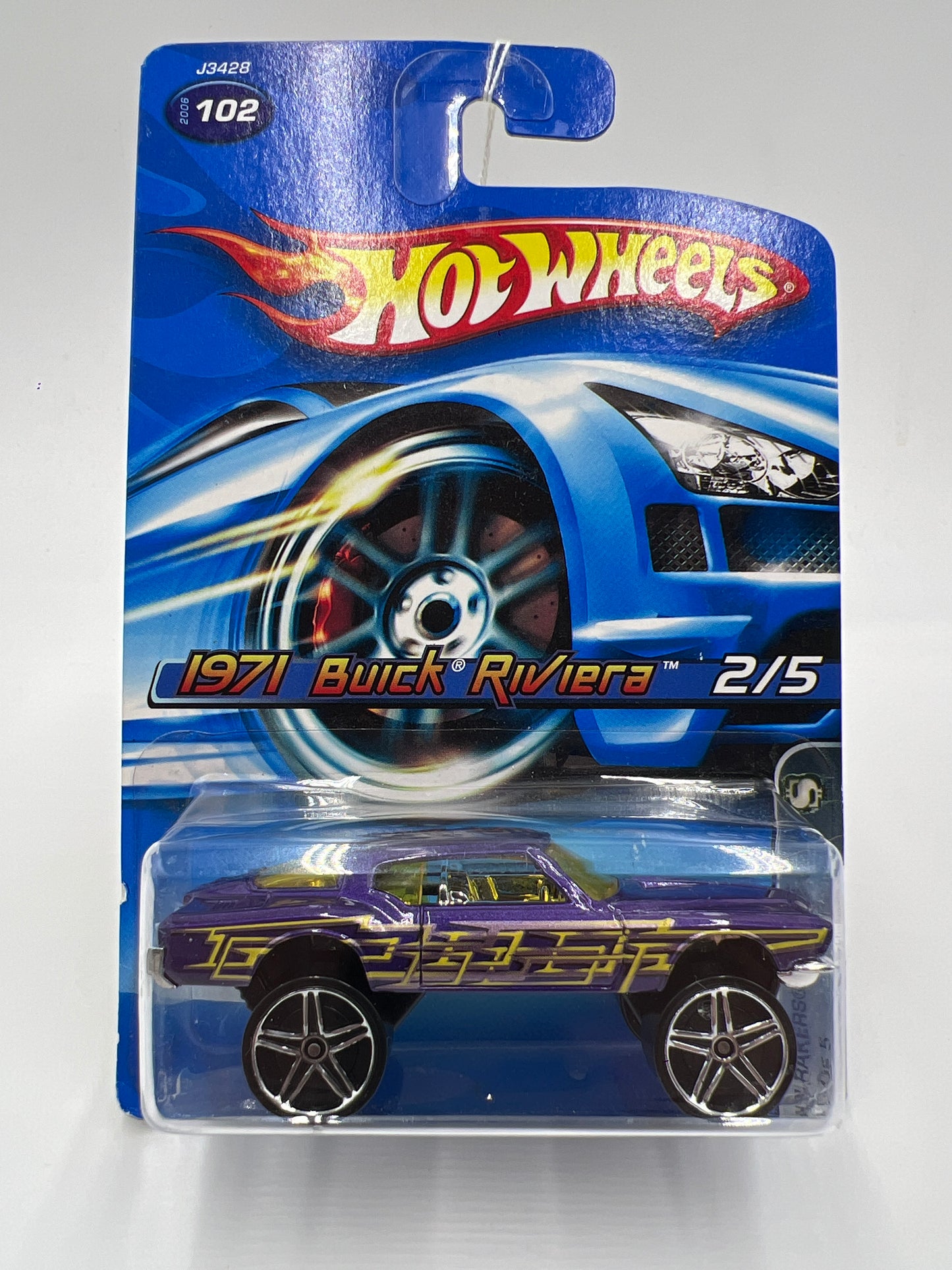 2006 Hot Wheels #102 Hi-Rakers 1971 Buick Riviera Purple 56A