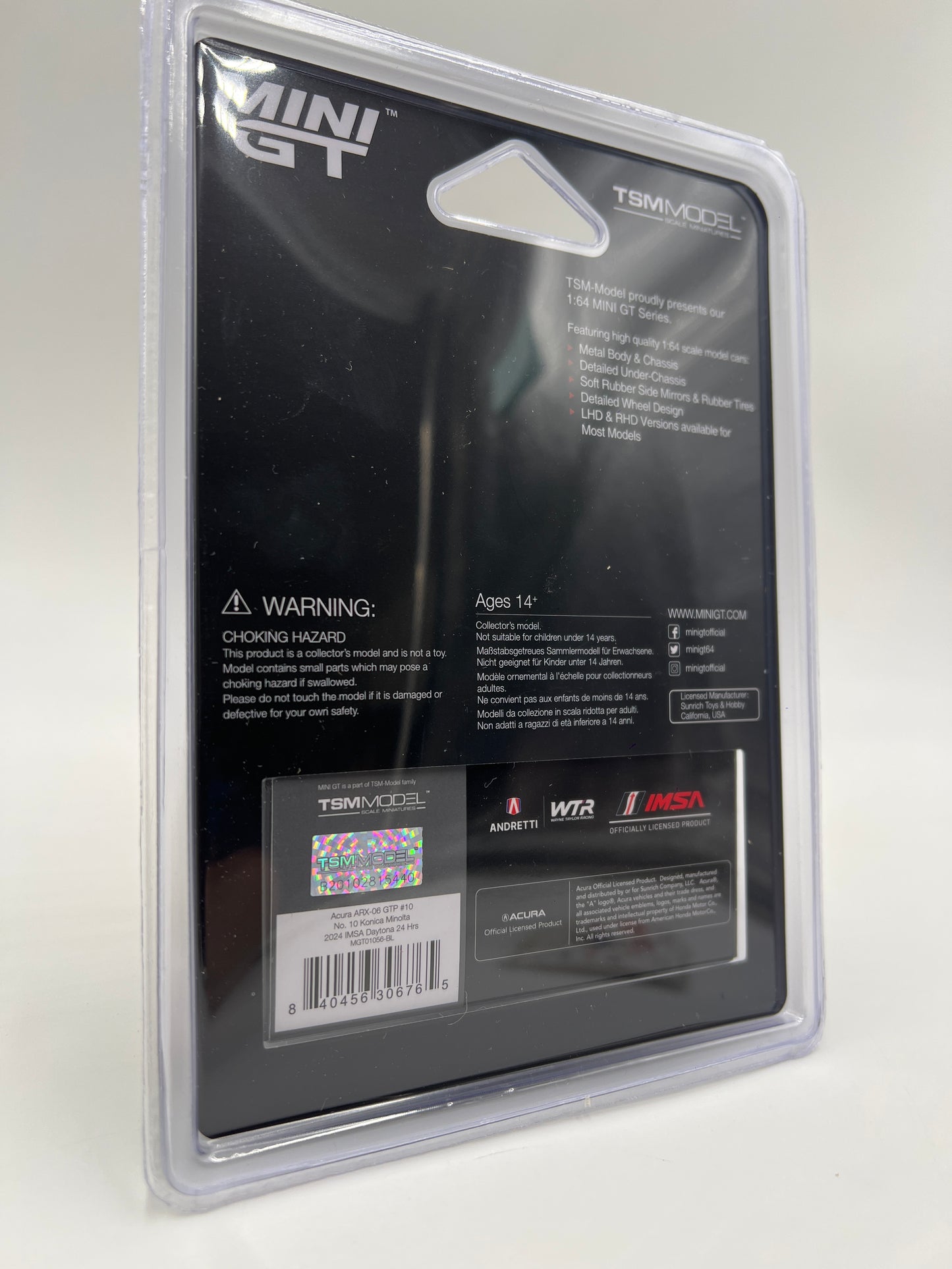 Mini GT #1062 Acura ARX-06 GTP #10 2024 IMSA Daytona 24 Hrs Konica Minolta