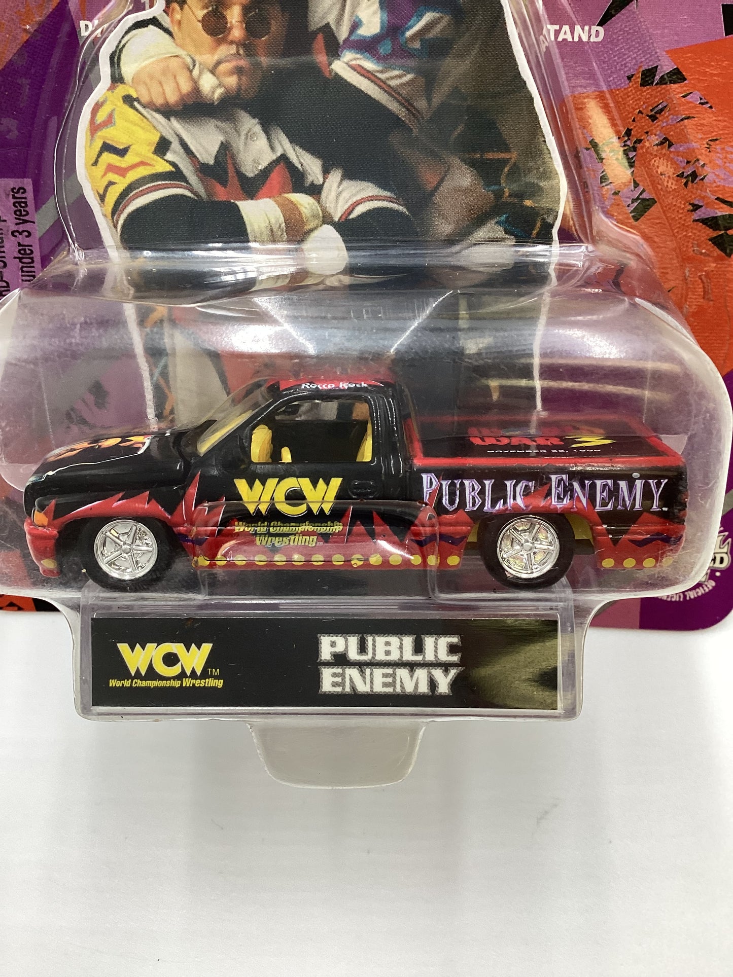 Racing Champions WCW Nitro Streetrods Public Enemy 96 Dodge Ram Black/Red SR