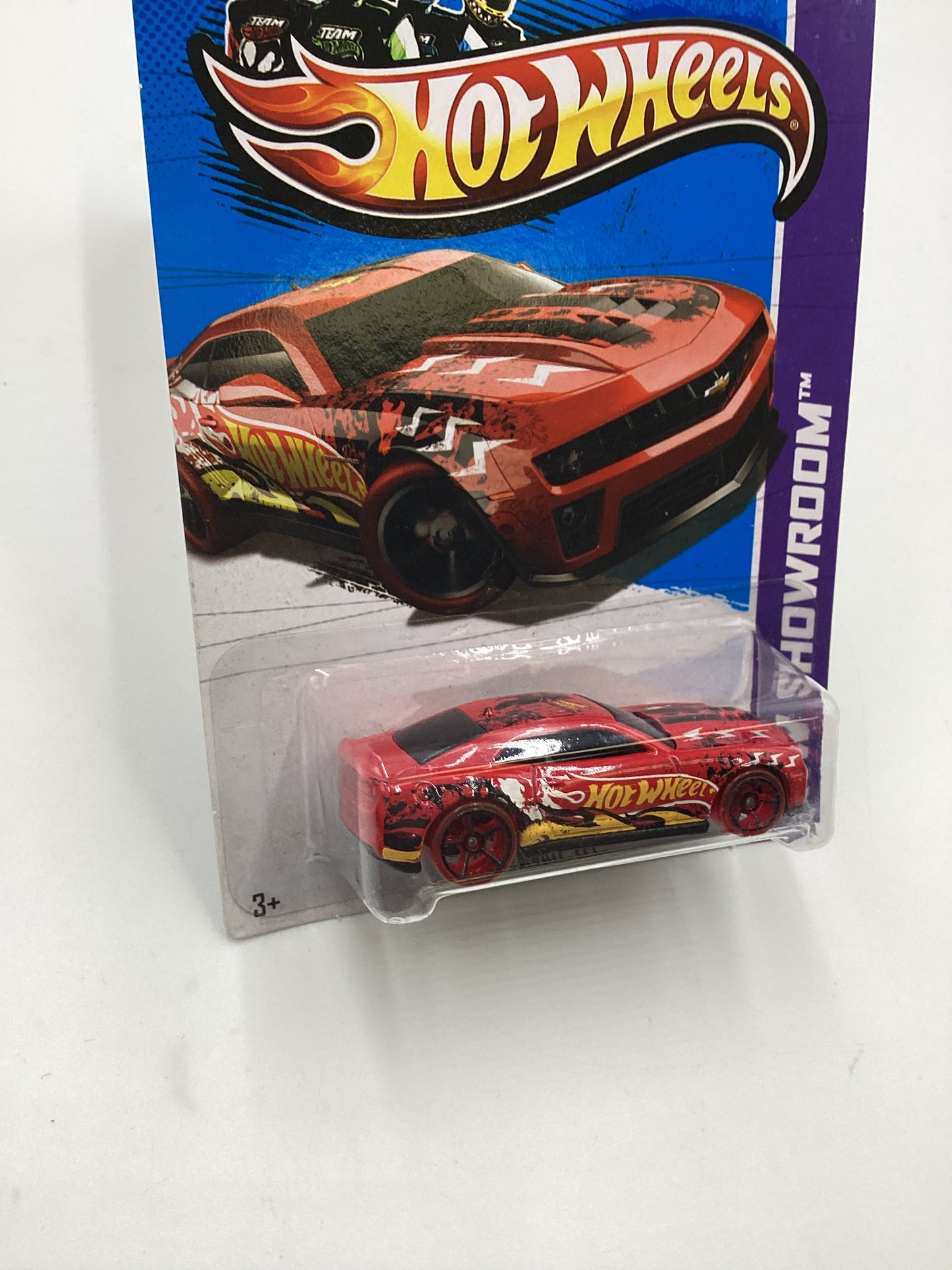 2013 Hot Wheels #192 12 Camaro ZL1 Red Translucent Wheels Variation 11C