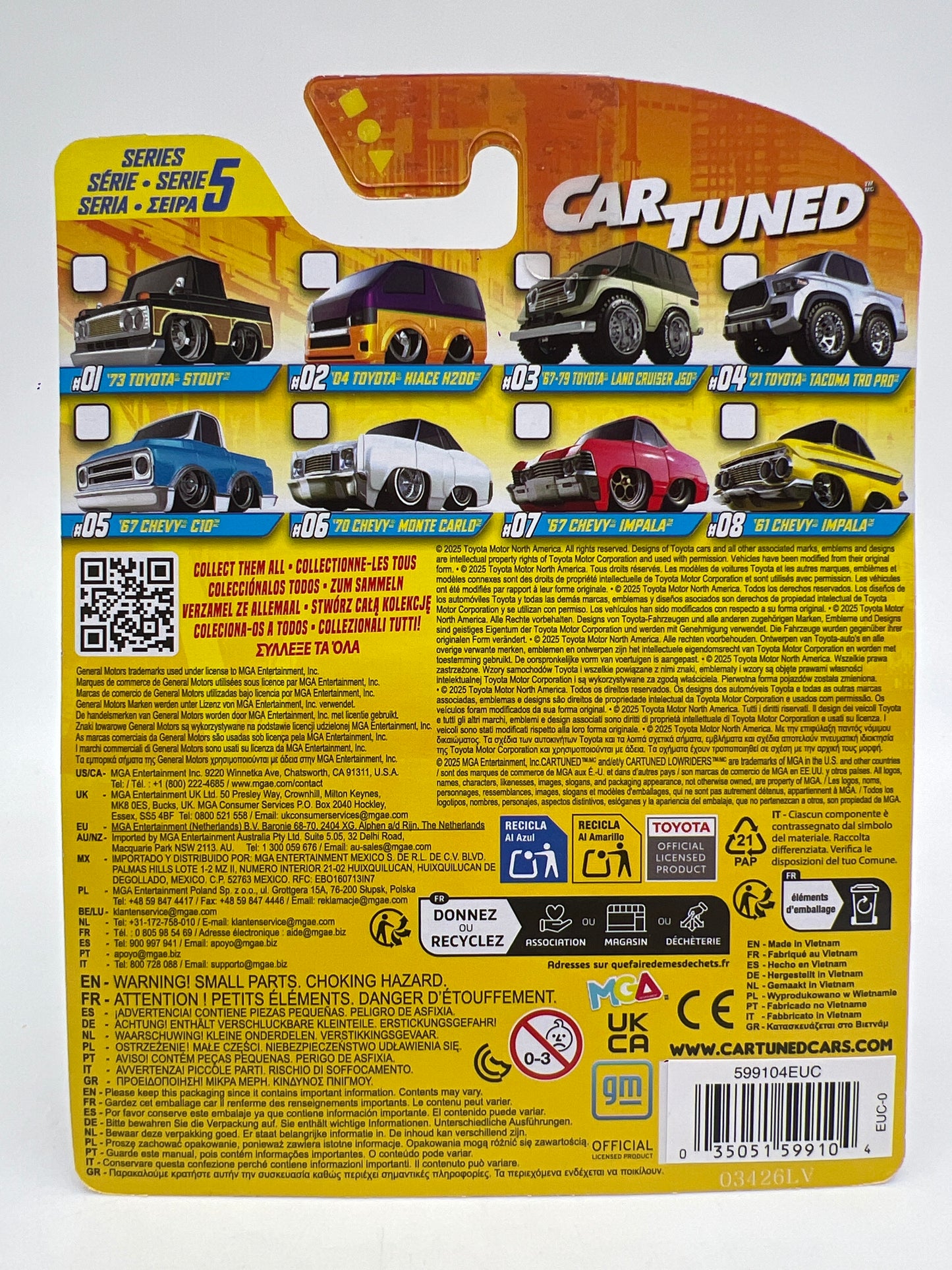 MGA Car Tuned Hobby Exclusive Series 5 #2 04 Toyota HiAce H200 Purple/Orange 186B