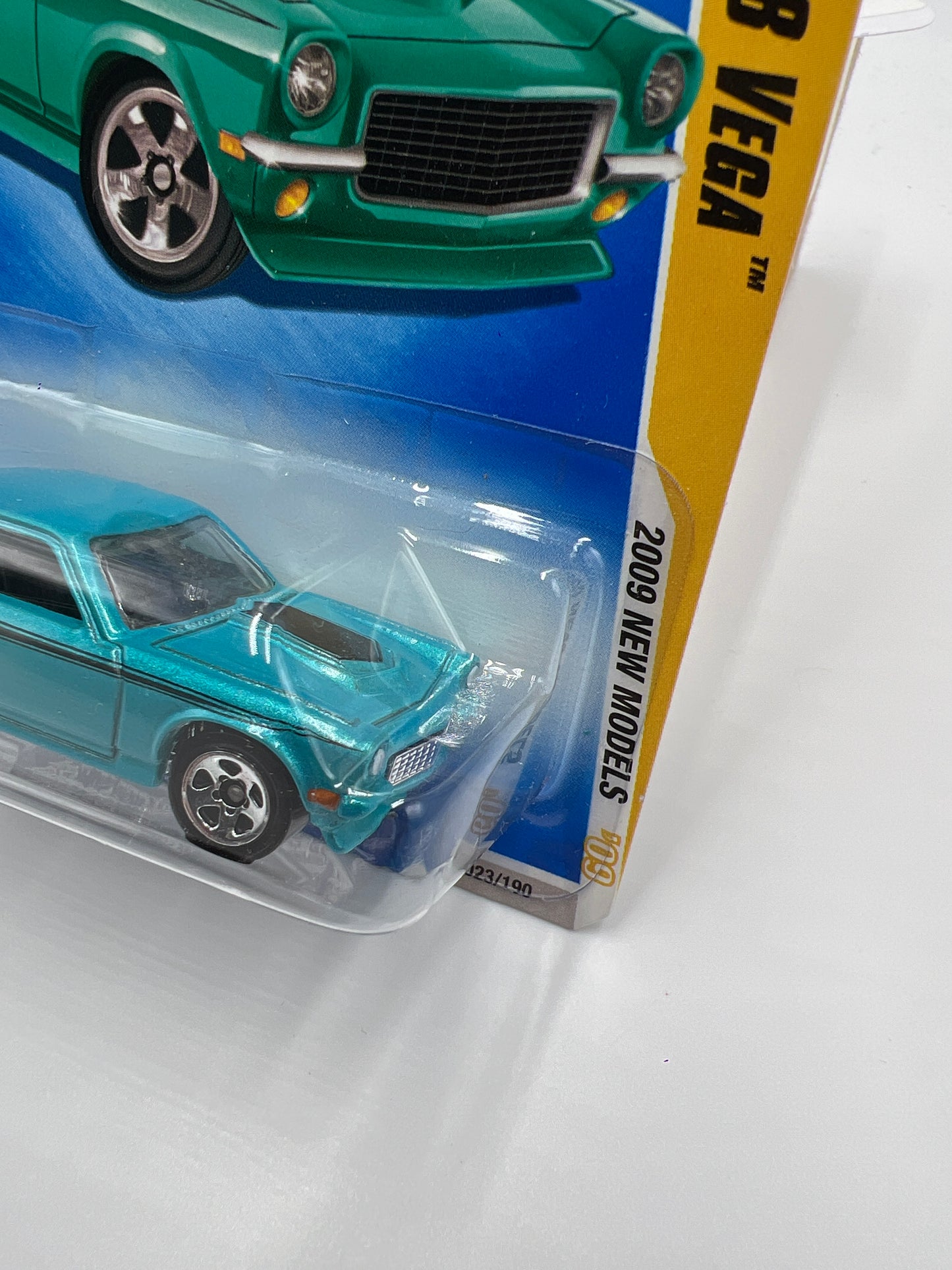 2009 Hot Wheels New Models #23 Custom V-8 Vega Light Blue 9H