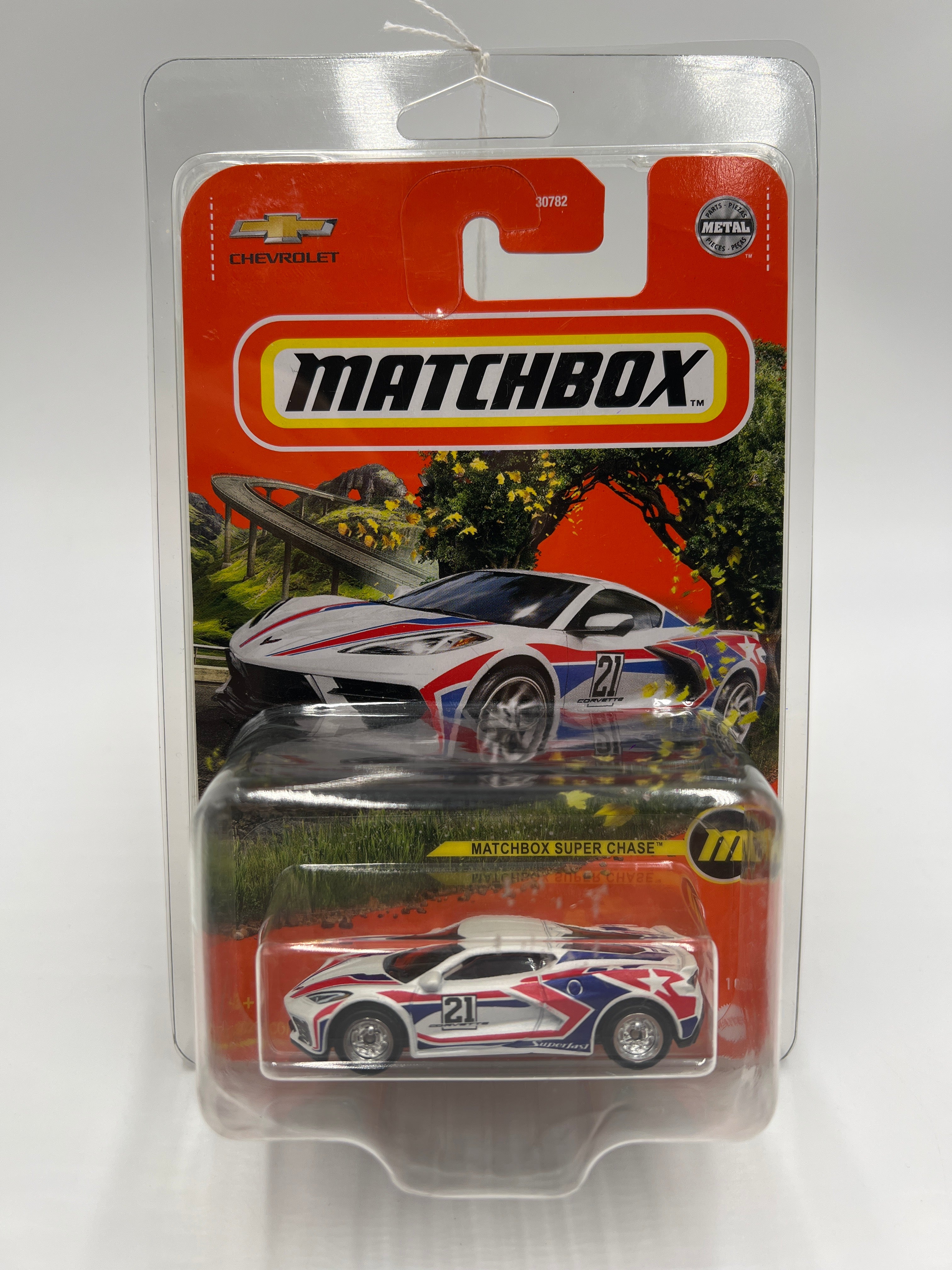Matchbox Super Chase #106 2020 Corvette C8 White W/Protector