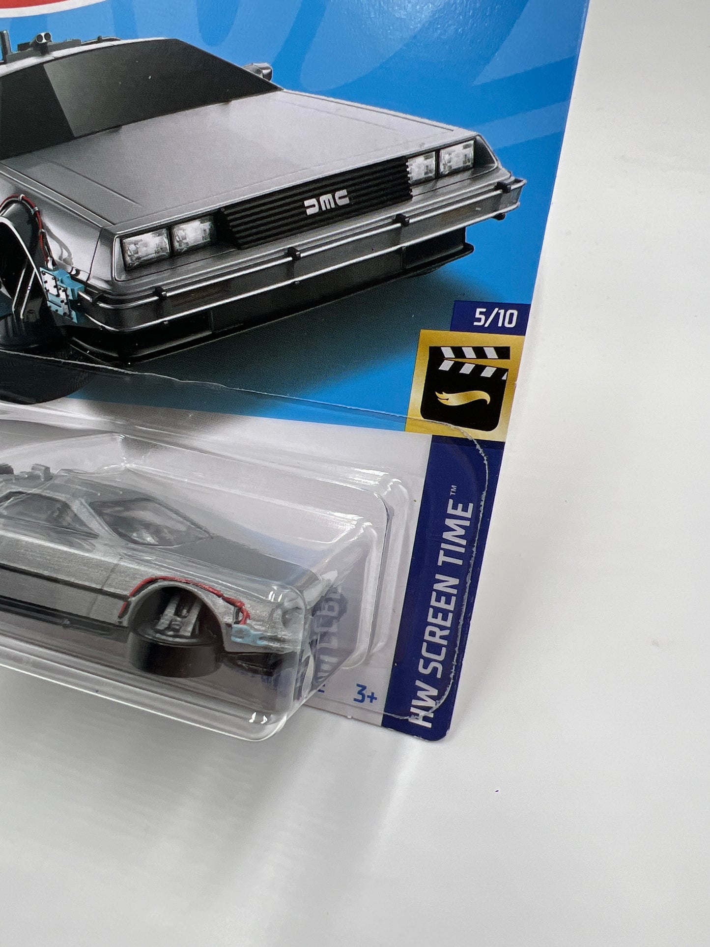 2024 Hot Wheels Screen Time #60 Back to the Future Time Machine Hover Mode Blister Not Perfect 123B