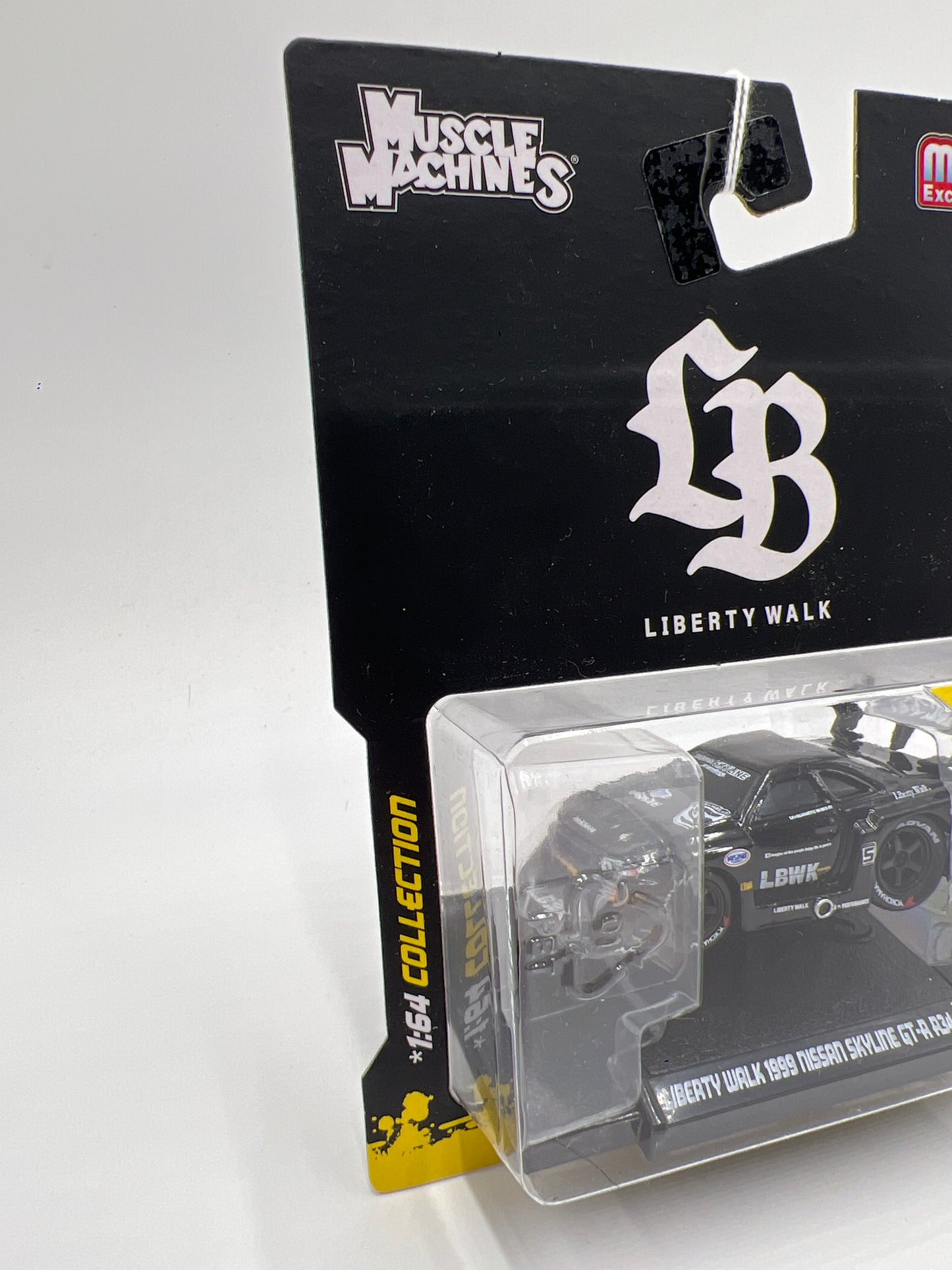 Muscle Machines Mijo Exclusives Liberty Walk #26 1999 Nissan Skyline GT-R R34 Black SR
