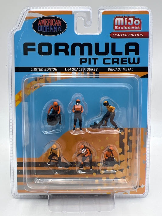 American Diorama MiJo Exclusives 1:64 Formula 1 Pit Crew  Team Orange