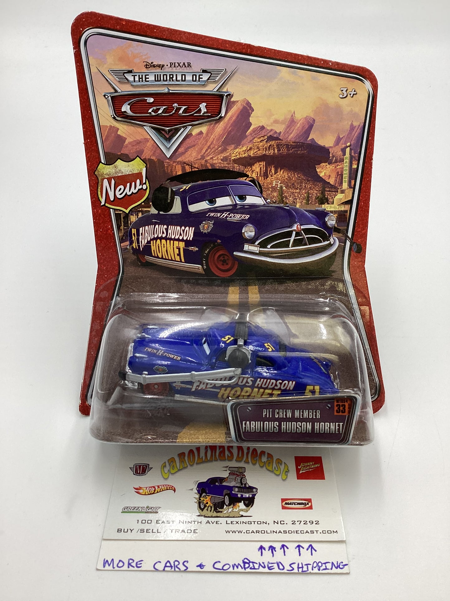 Disney Pixar The World of Cars #33 Pit Crew Member Fabulous Hudson Hornet Blue