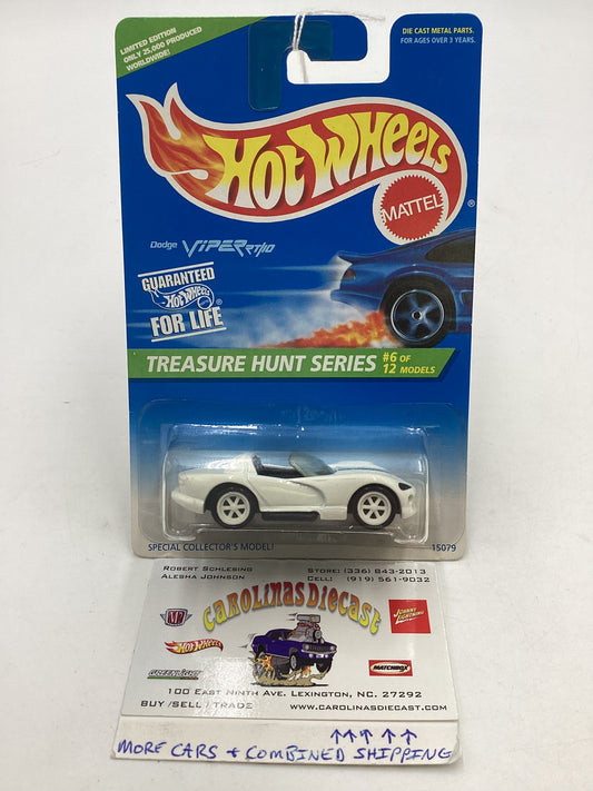 1996 Hot Wheels Treasure Hunt 6/12 Dodge Viper RT/10 White #433 273E