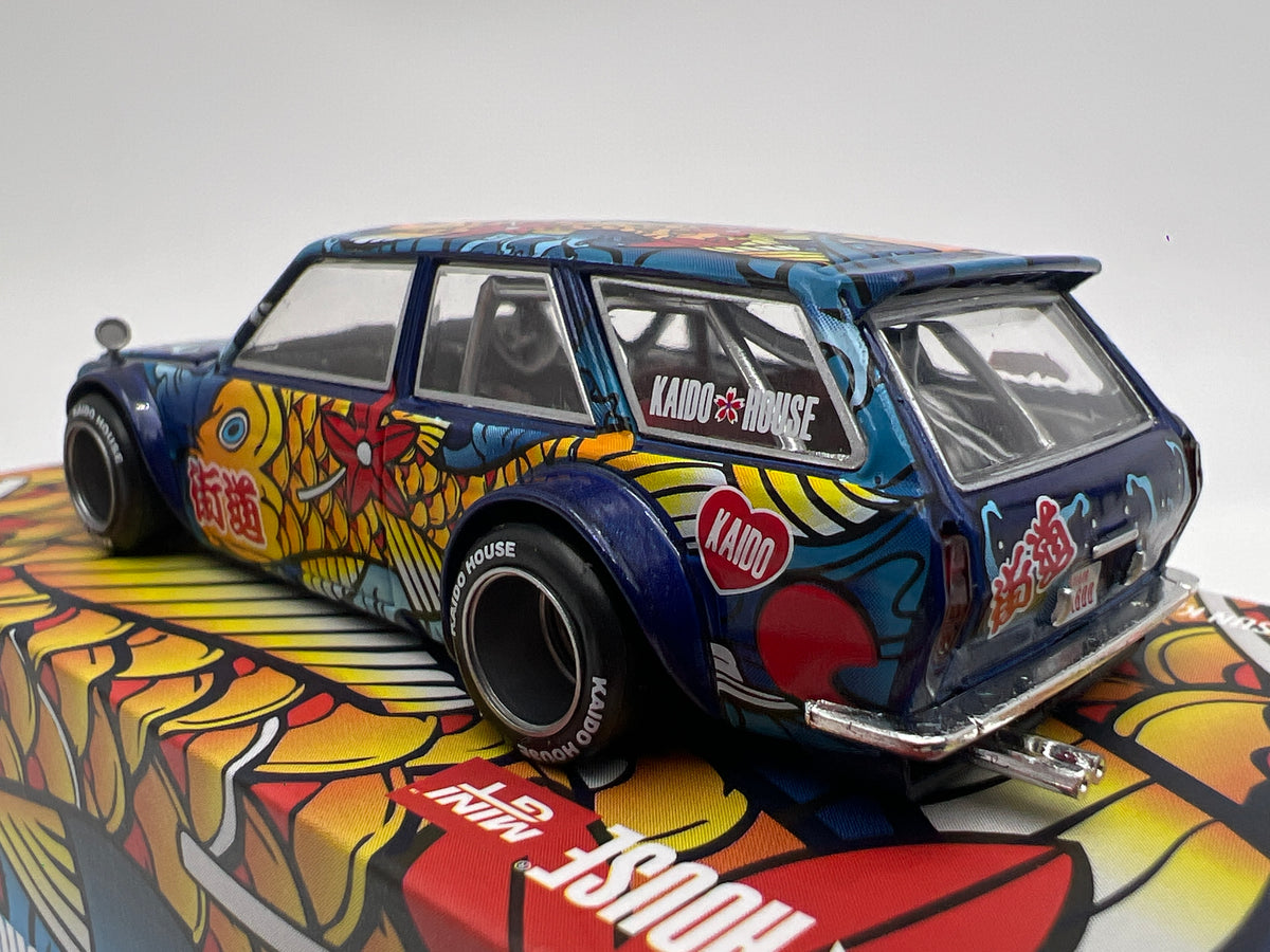 Mini GT x Kaido House #248 Datsun Kaido 510 Wagon Koi Wagon V1 Blue
