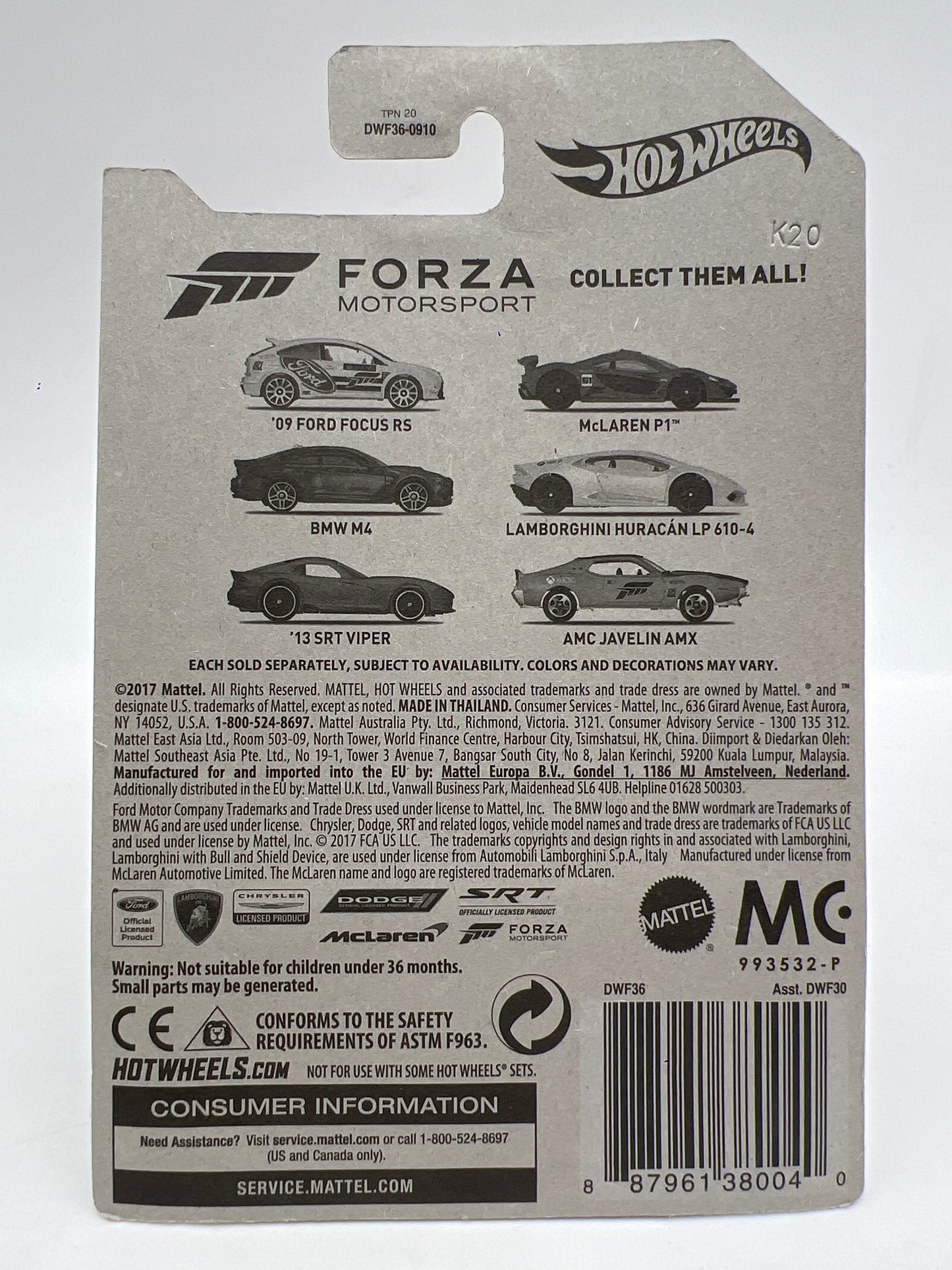 Hot Wheels Forza Motorsport #5 13 SRT Viper Green 161J