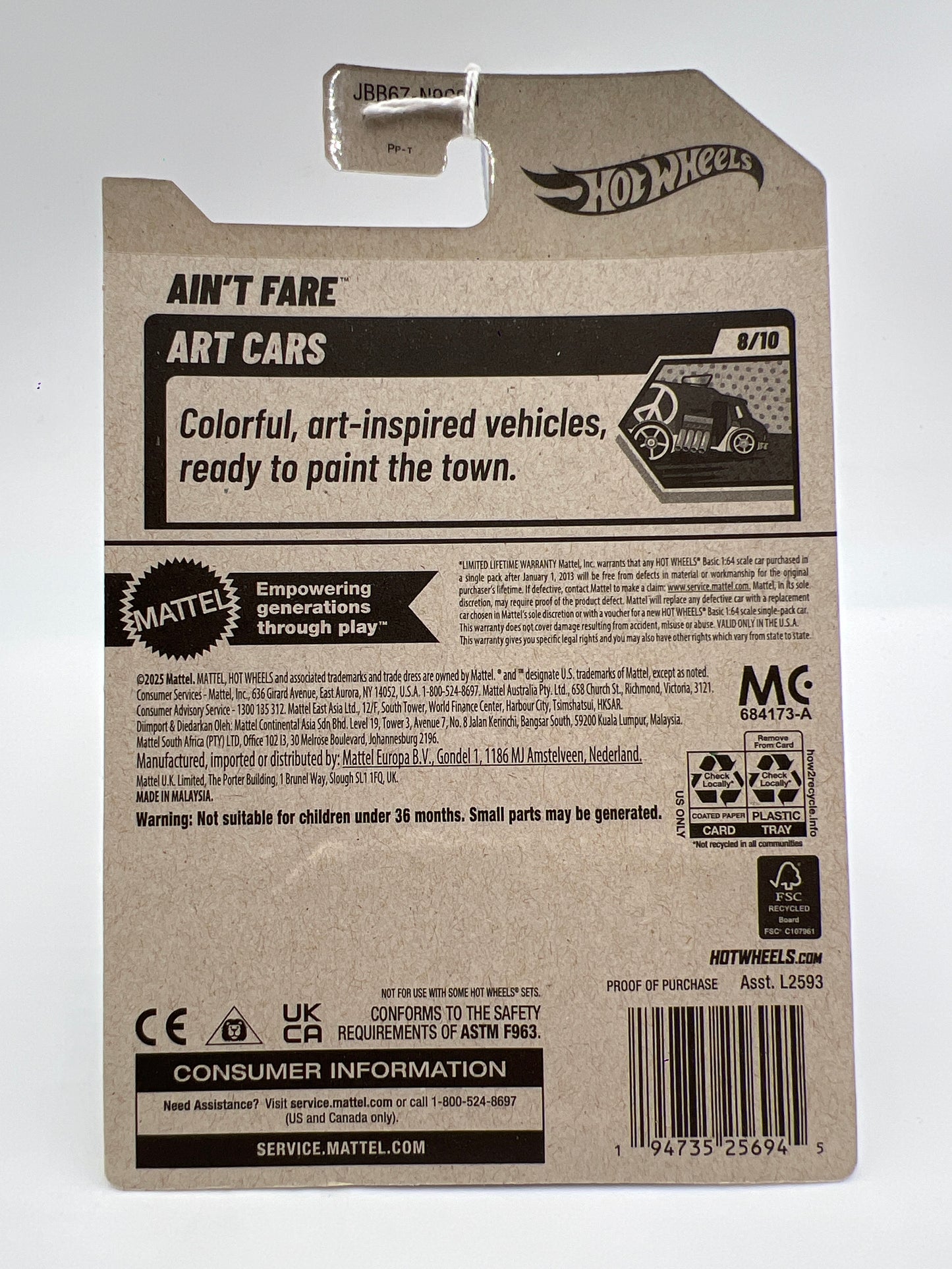 2025 Hot Wheels N Case Art Cars #88 Ain’t Fare