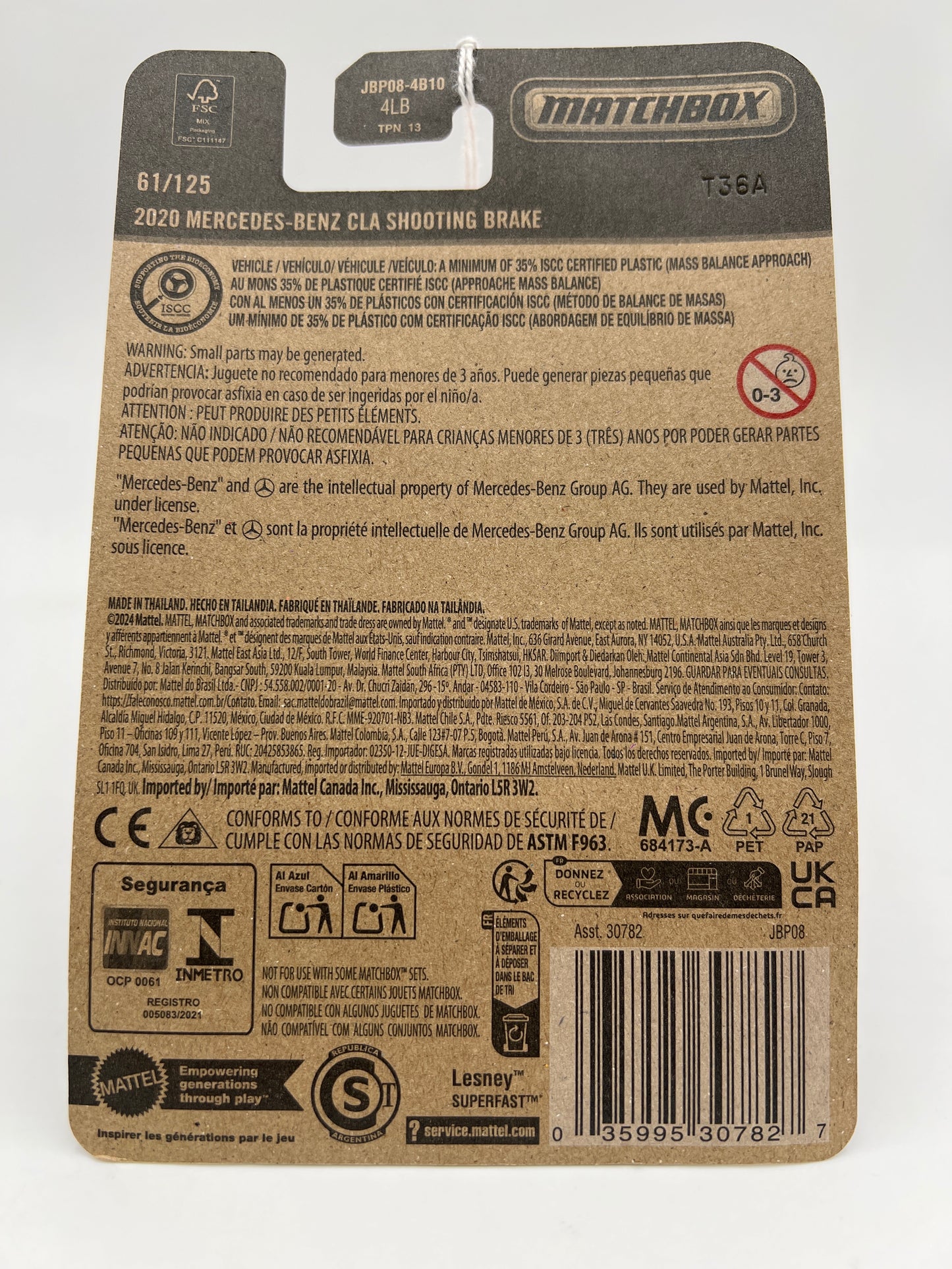 2025 Matchbox #61 2020 Mercedes-Benz CLA Shooting Brake Blue 214C