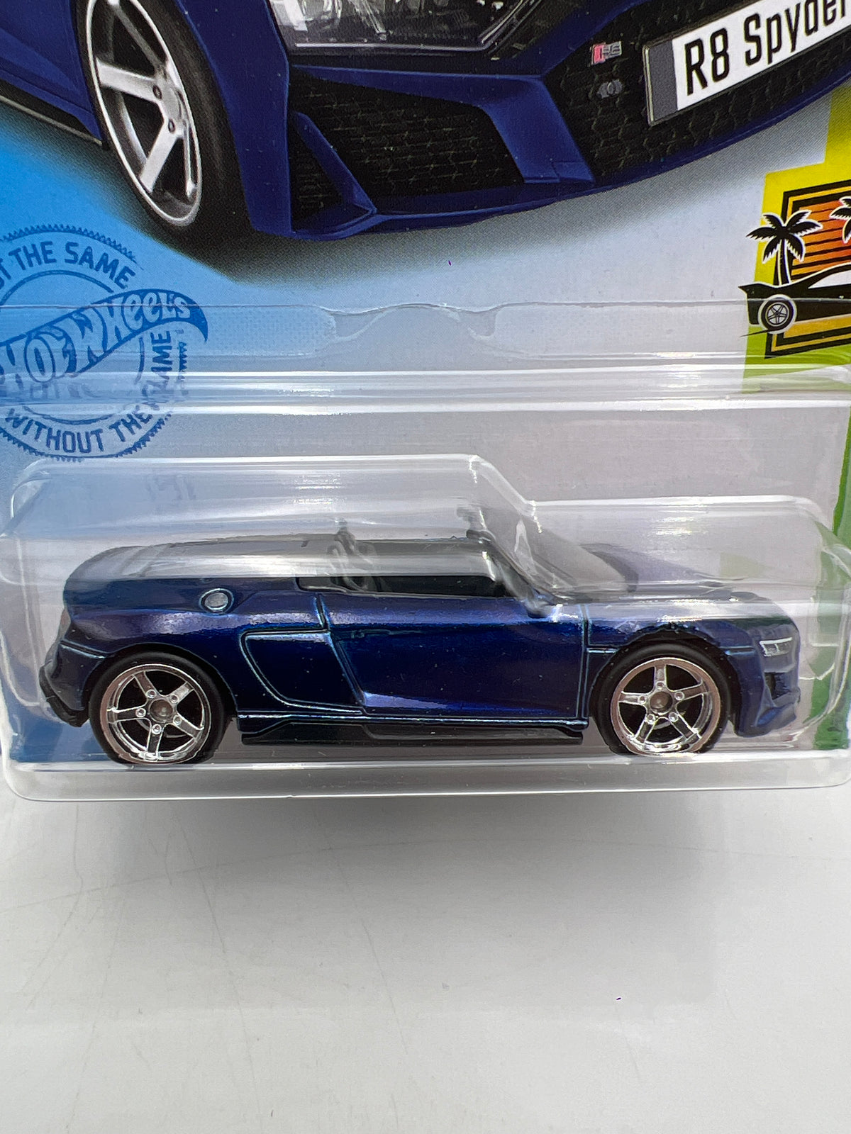 2021 Hot Wheels Super Treasure Hunt #211 2019 Audi R8 Spyder Blue W/Protector