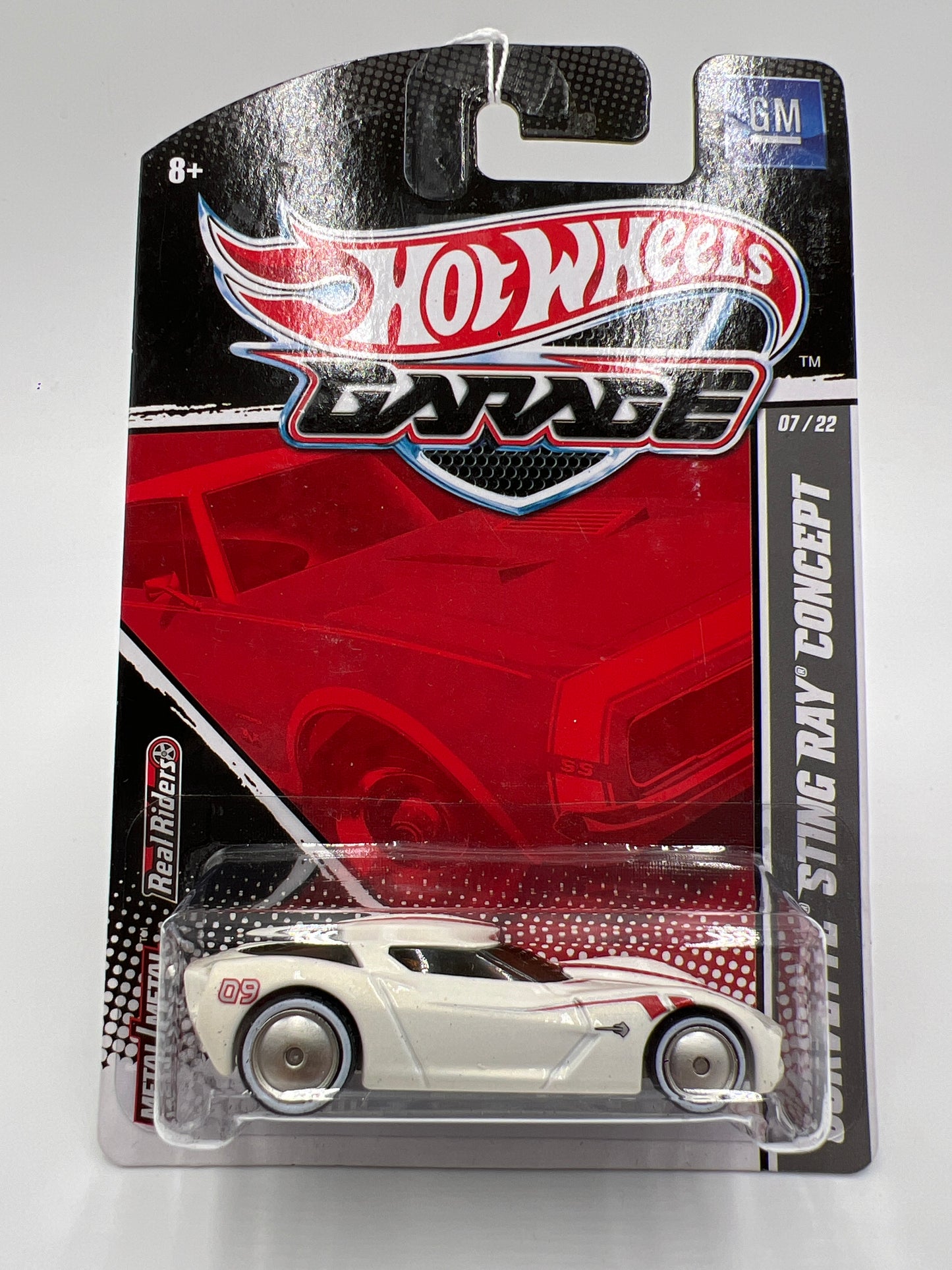 Hot Wheels Premium Garage Series #7 Corvette Sting Ray Concept White