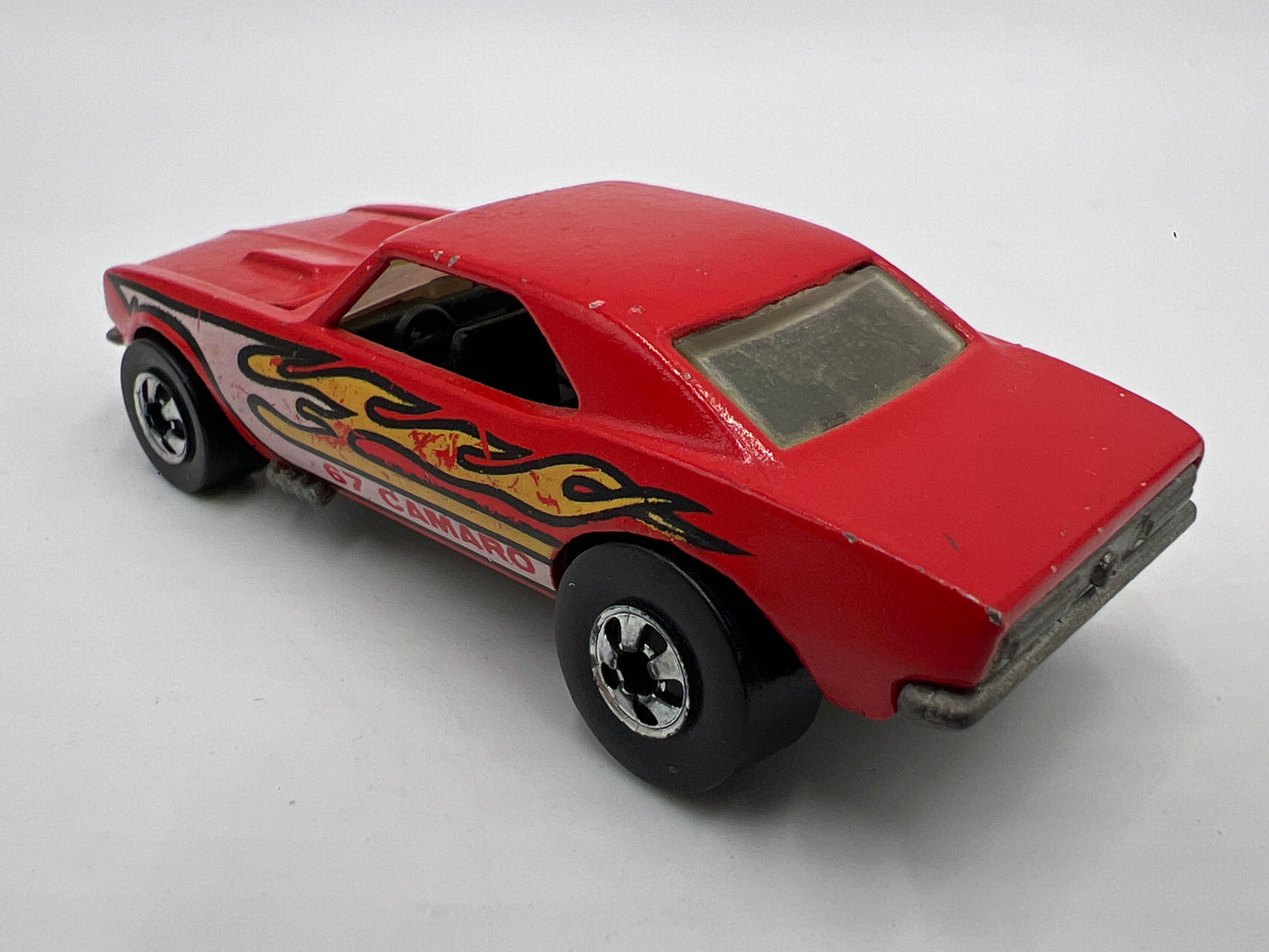 1982 Hot Wheels 1/64 Blackwall 67 Camaro Red Malaysia Base Loose