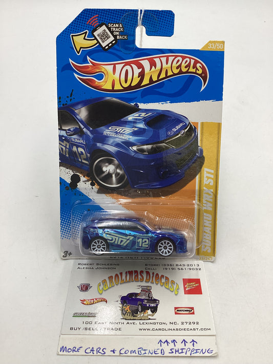 2012 Hot Wheels New Models #33 Subaru WRX STI Blue 89A