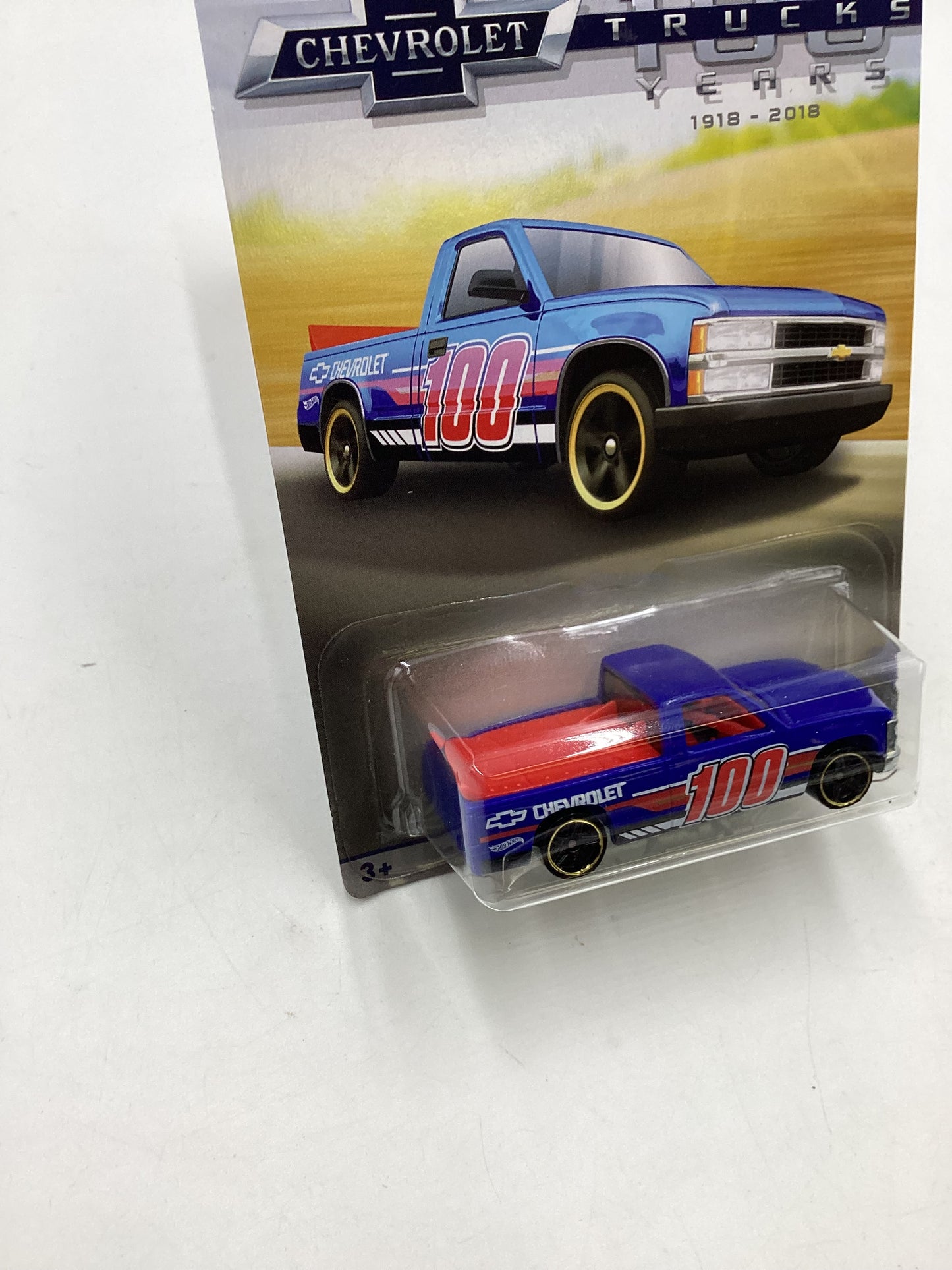 Hot Wheels Walmart 100 Years Chevy #6 Chevy 1500 Blue 161S