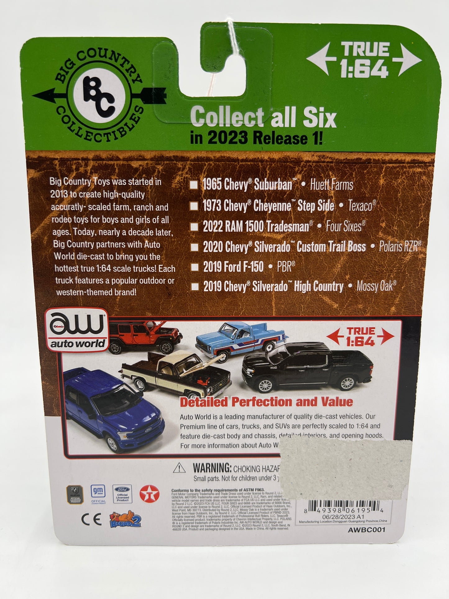 Auto World Big Country Collectibles Polaris RZR 2020 Chevy Silverado Custom Trail Boss 181D