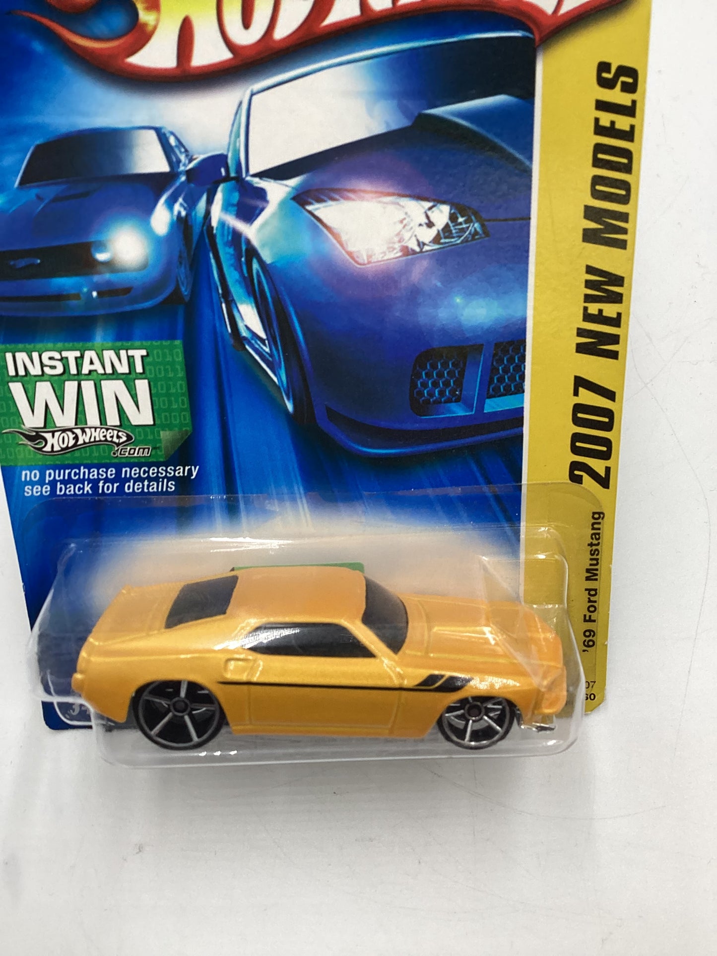 2007 Hot Wheels New Models #4 69 Ford Mustang Yellow 26H