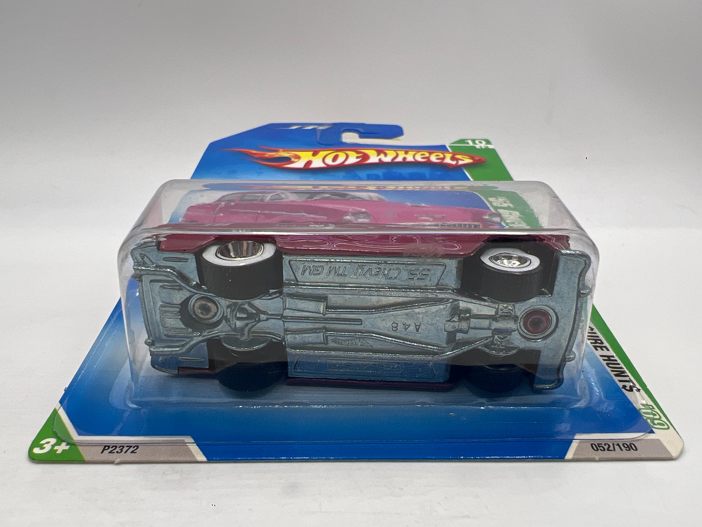 2009 Hot Wheels Super Treasure Hunt #52 55 Chevy Pink W/Protector
