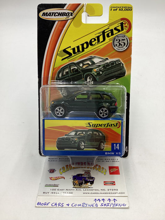 Matchbox 2004 Superfast #14 BMW X5 Dark Green 173A