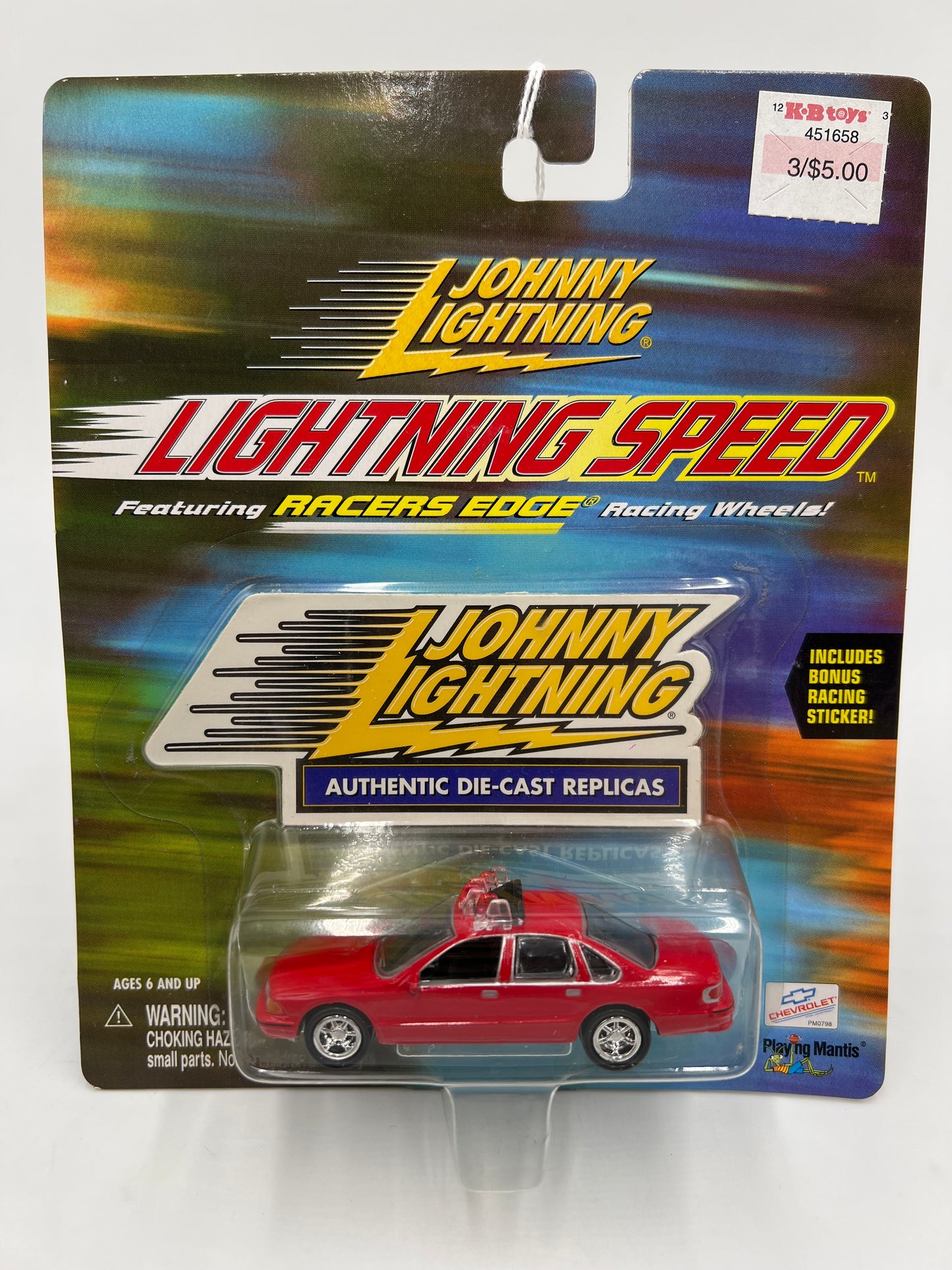 Johnny Lightning Lightning Speed 95 Chevy Caprice Red 230G