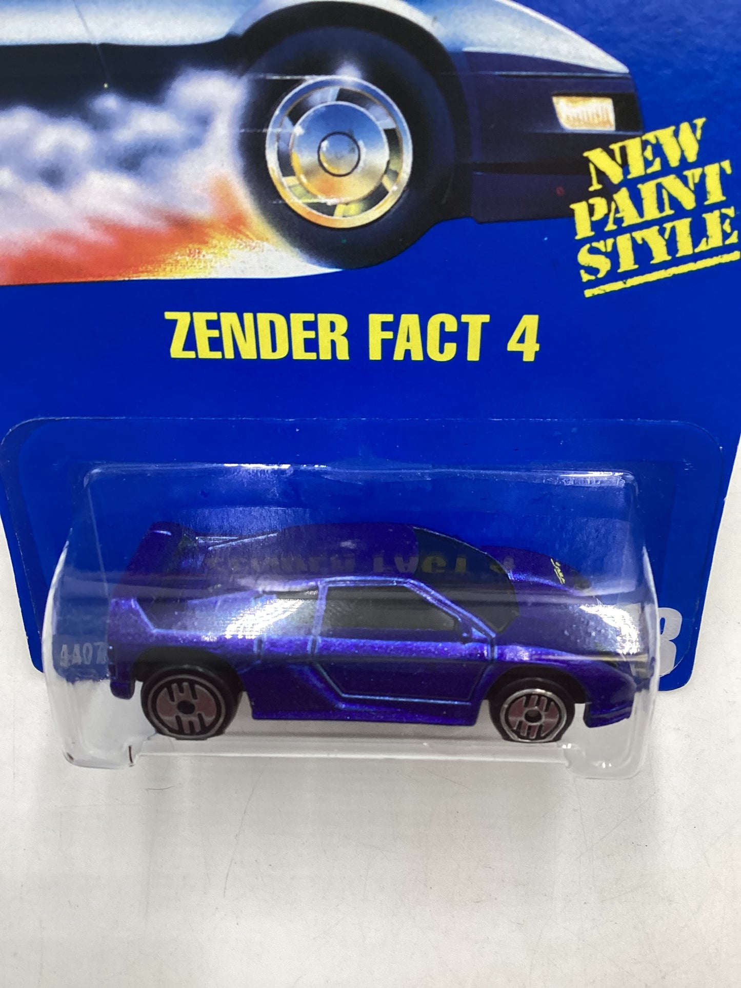 Hot Wheels Blue Card Collector No. 228 Zender Fact 4 Blue UH Chrome Wheels 237H