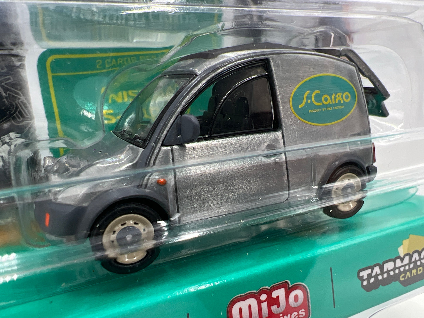 Tarmac Works Mijo Exclusives CHASE Nissan S-Cargo Presentation W/Trading Cards