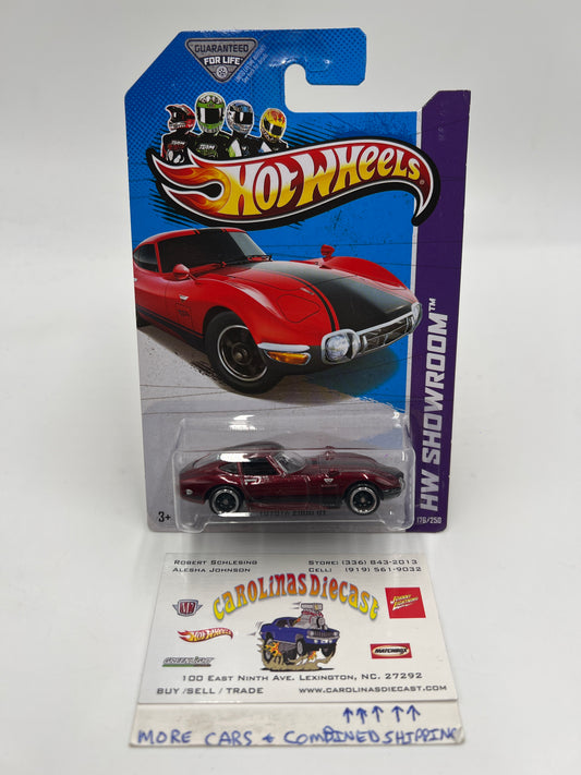 2013 Hot Wheels Super Treasure Hunt #176 Toyota 2000 GT Red W/Protector
