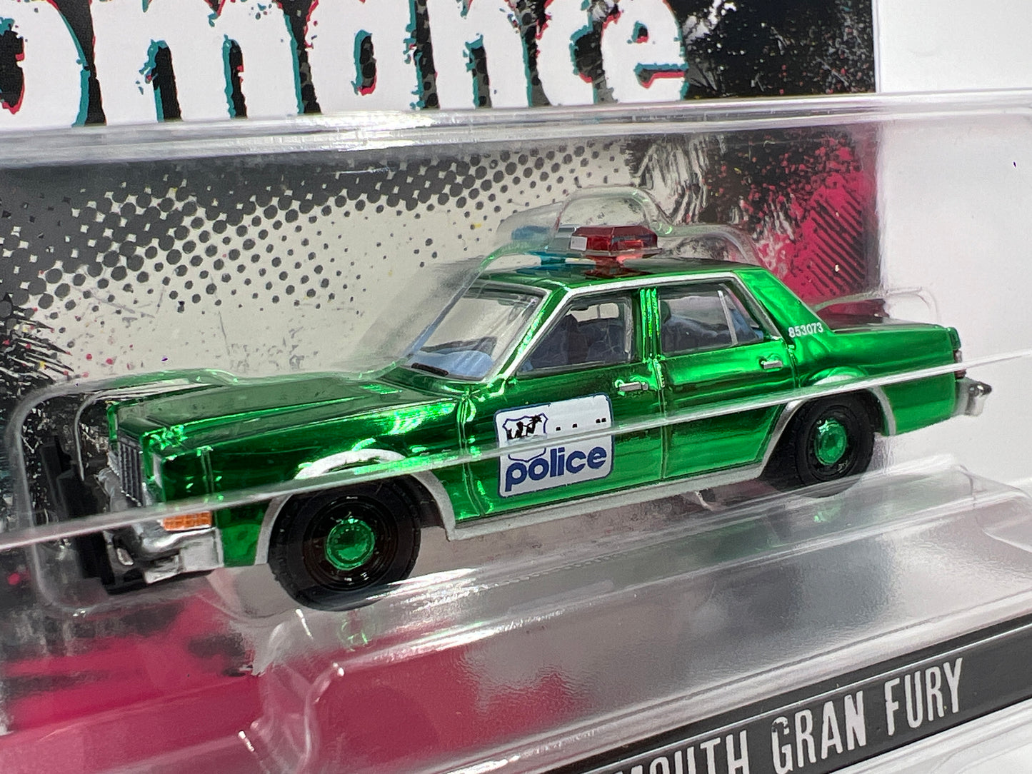 Greenlight Hollywood Series 43 True Romance CHASE 1982 Plymouth Gran Fury Chrome Green