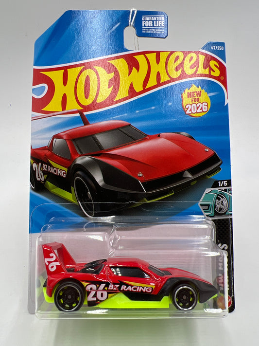 2026 Hot Wheels B Case HW Mods #47 High-Tail Chaser Red 120i