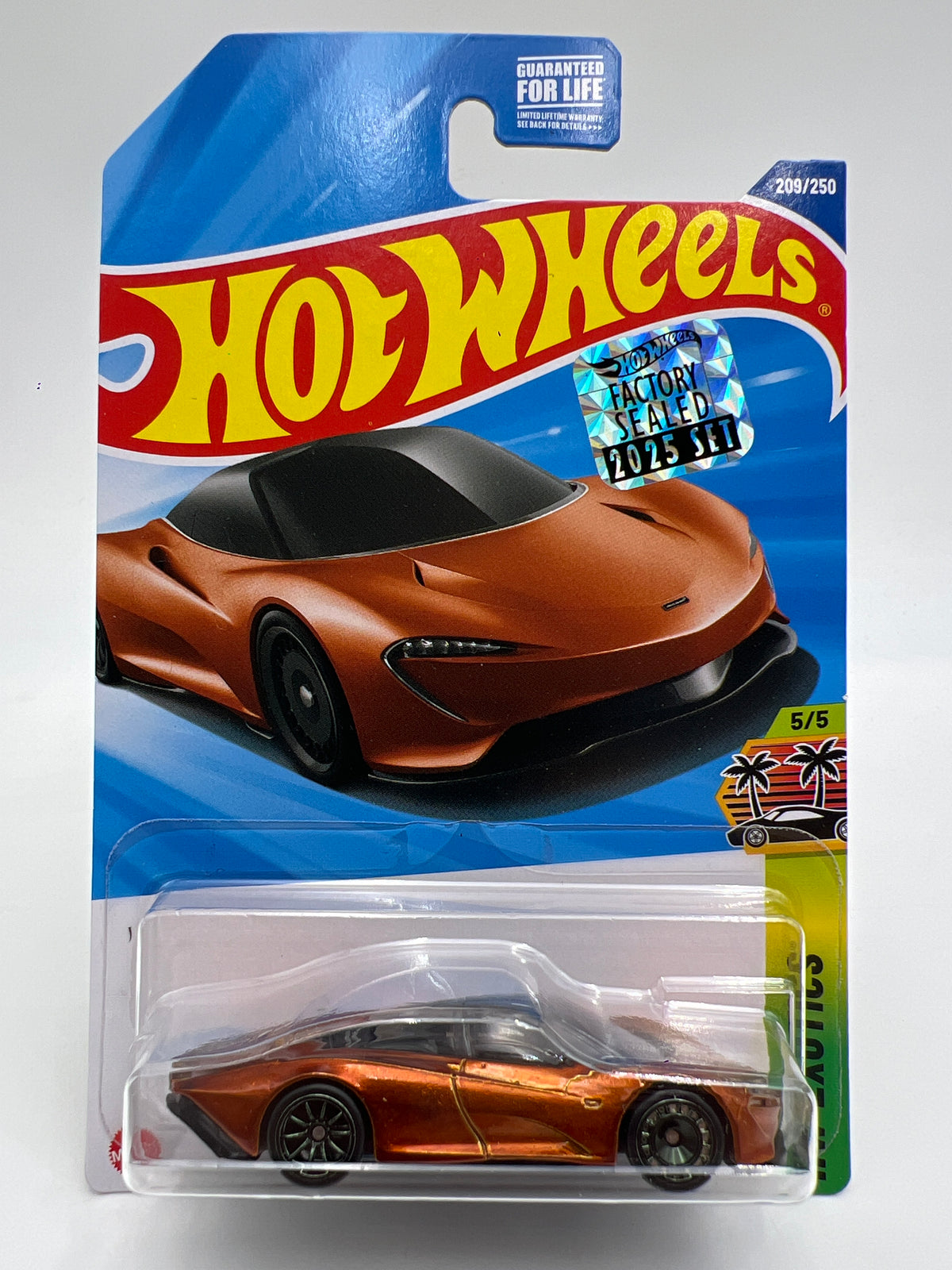 2025 Hot Wheels Factory Sealed Super Treasure Hunt & Mainline #209 McLaren Speedtail W/Protector